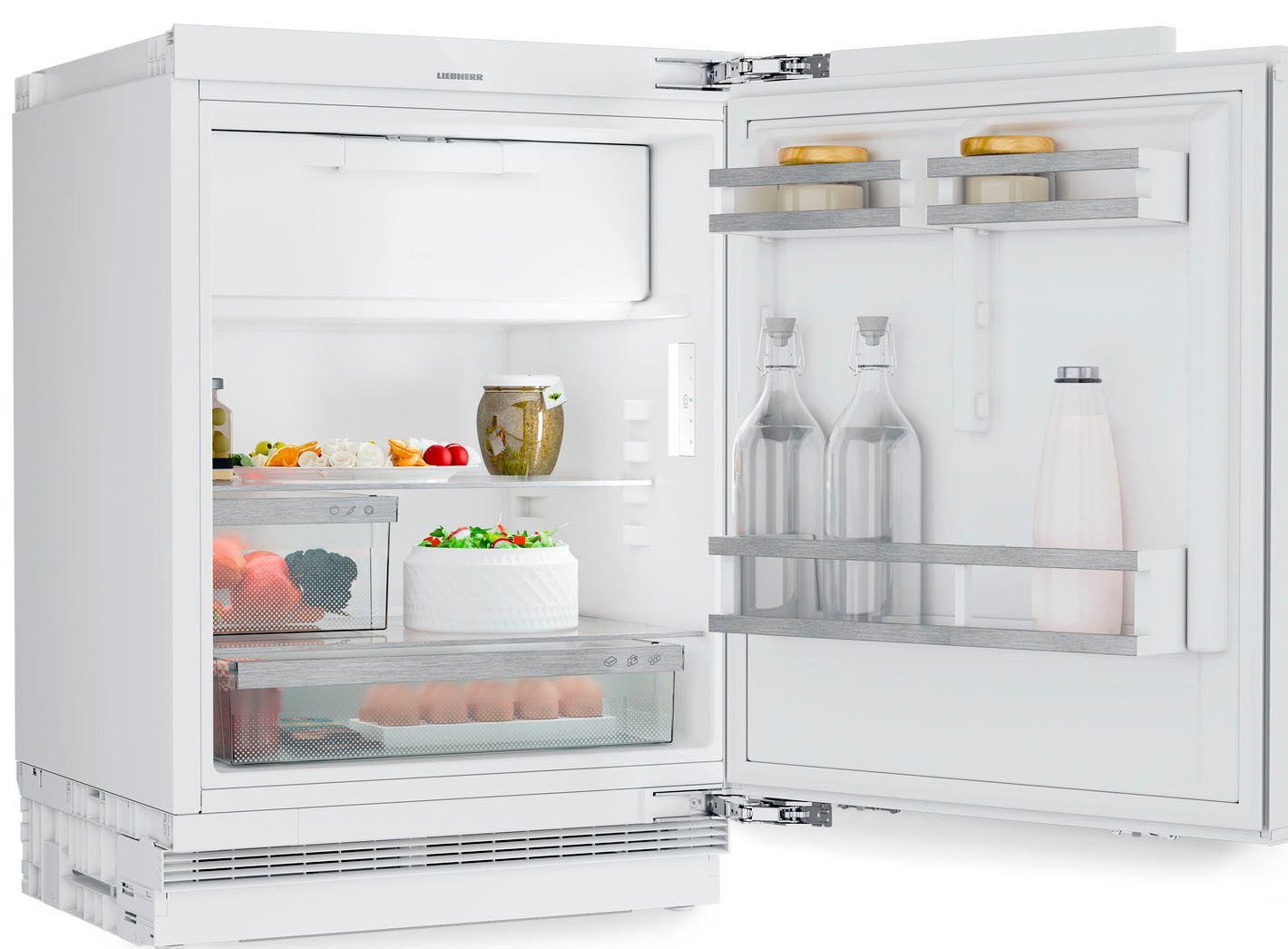 Liebherr Einbaukühlschrank URc 3701-20, 85,8 cm hoch, 59,7 cm breit, GlassLine-Abstellflächen