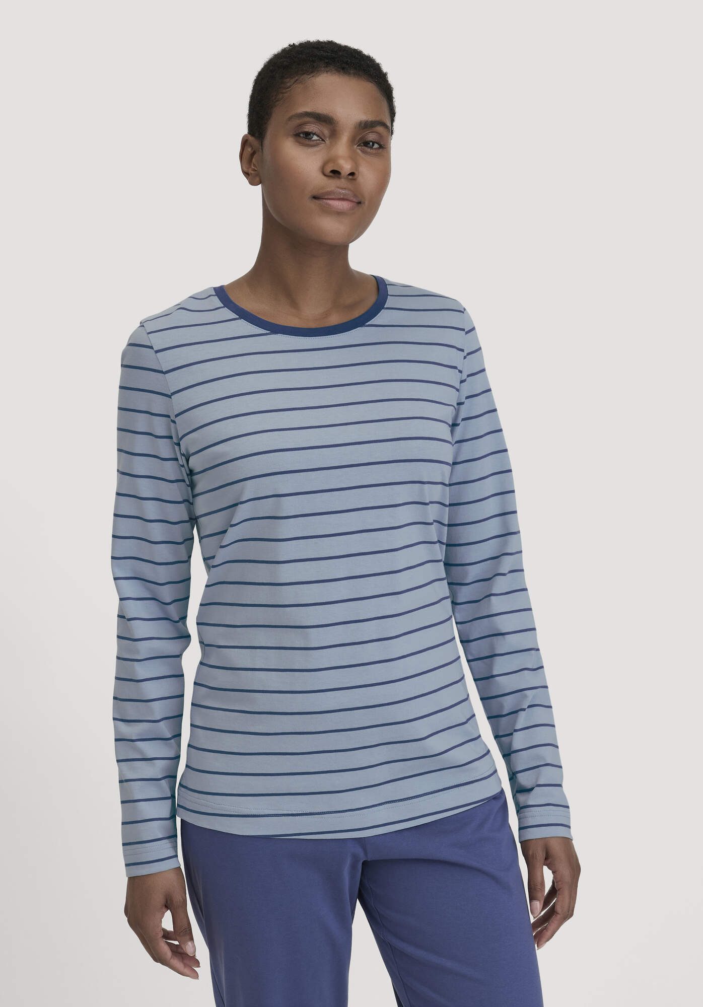 Hessnatur Pyjamaoberteil Langarm Regular aus reiner Bio-Baumwolle (1-tlg)