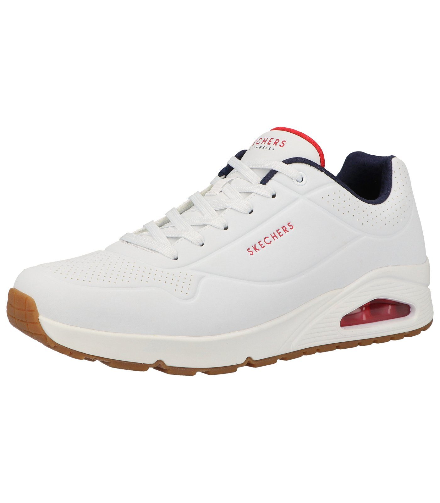 white/navy/red Lederimitat Sneaker Skechers Sneaker