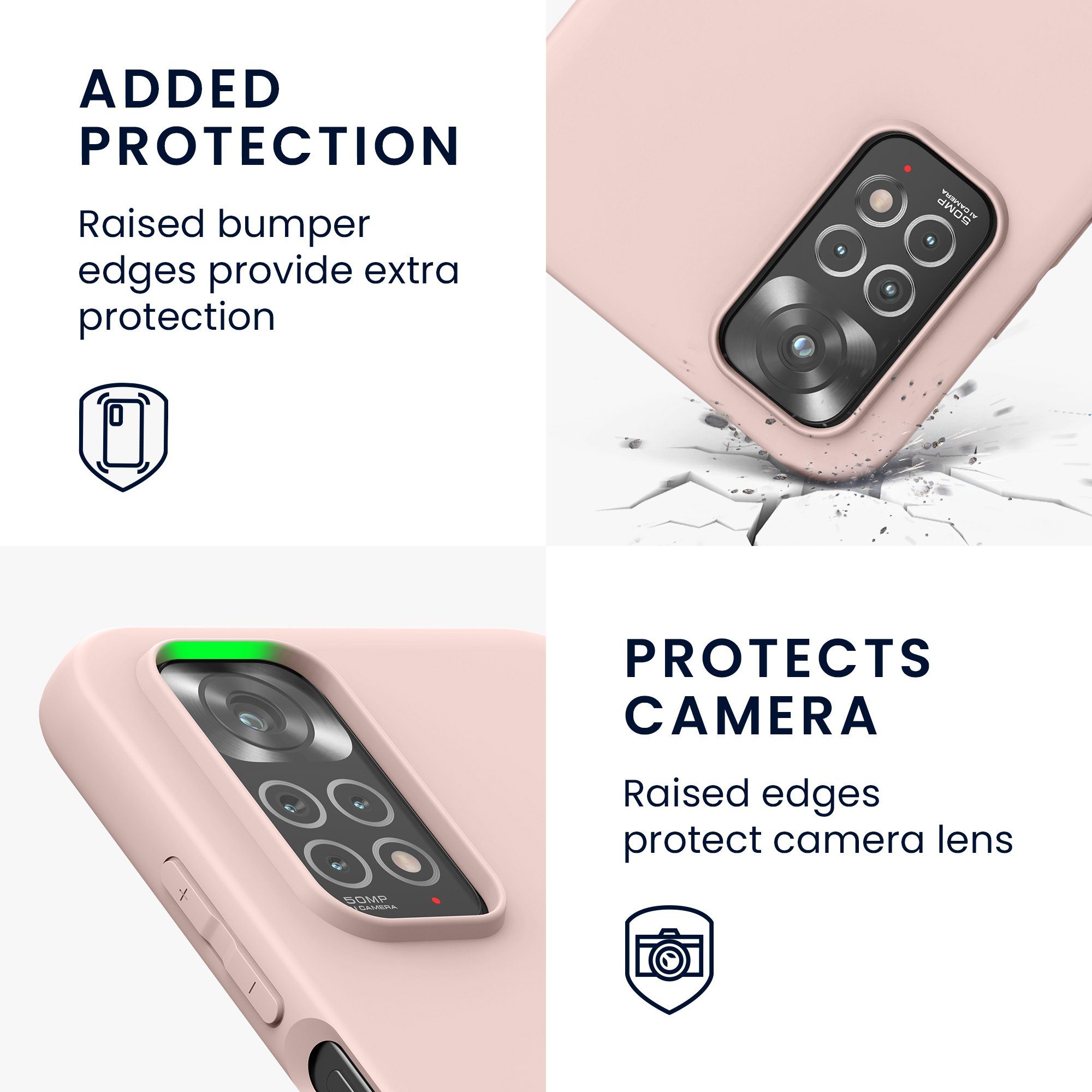 kwmobile Handyhülle Hülle für Xiaomi Redmi Note 11 / Note 11S, Hülle Silikon - Soft Handyhülle - Handy Case Cover