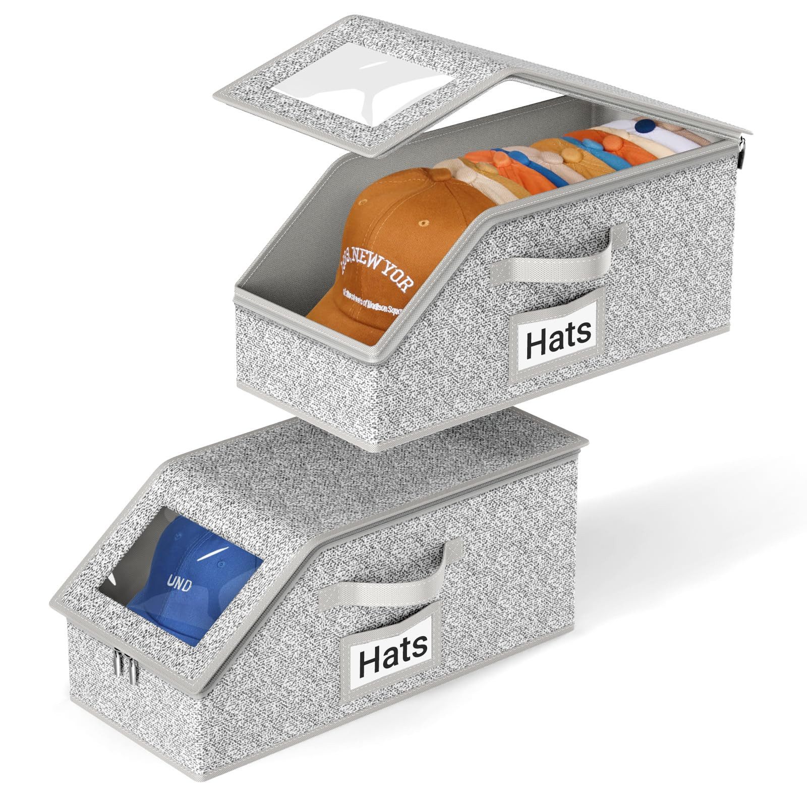 Coonoor Aufbewahrungsbox 2er Set Stapelbare Hutaufbewahrung günstig online kaufen