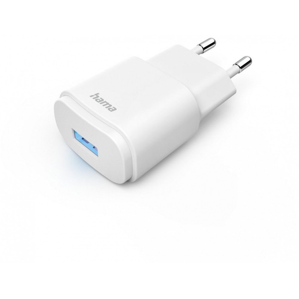 Hama Hama Ladegerät USB (6W) weiss - Ladegerät USB-Ladegerät (6W, Kompakte Bauform)