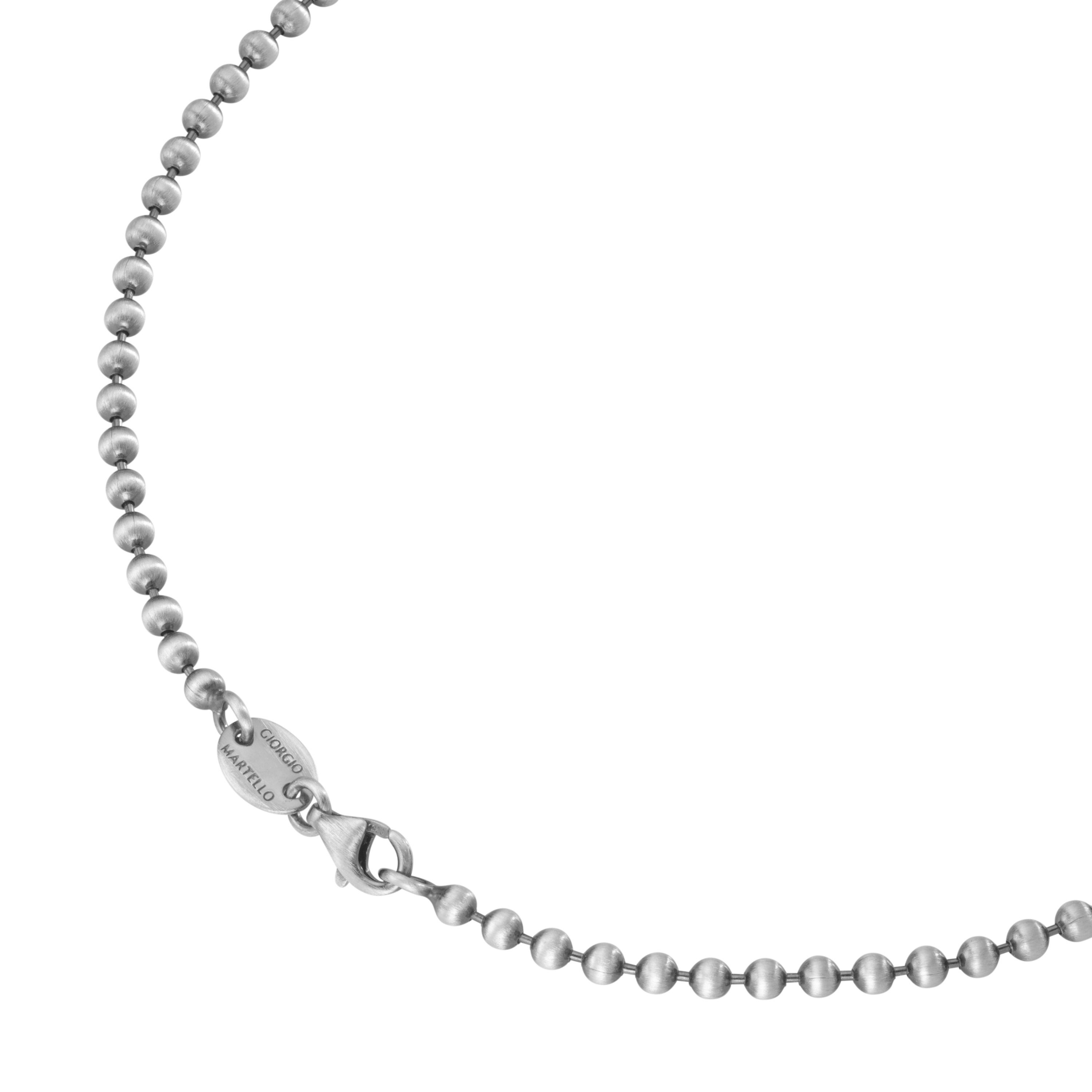 GIORGIO MARTELLO MILANO Kette ohne Anhänger Kugeloptik massiv, teilweise geschwärzt, Silber 925