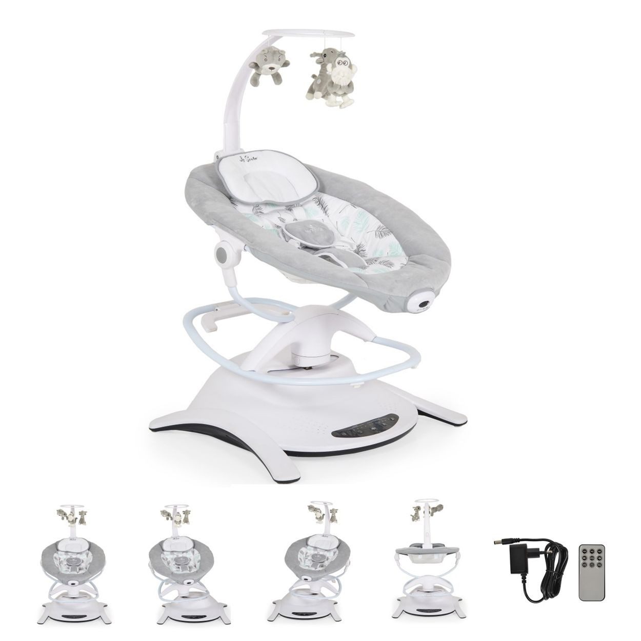 Cangaroo Babywippe La Scala, Bewegungsmelder, Vibration, Fernbedienung, 6 Schaukelmethoden