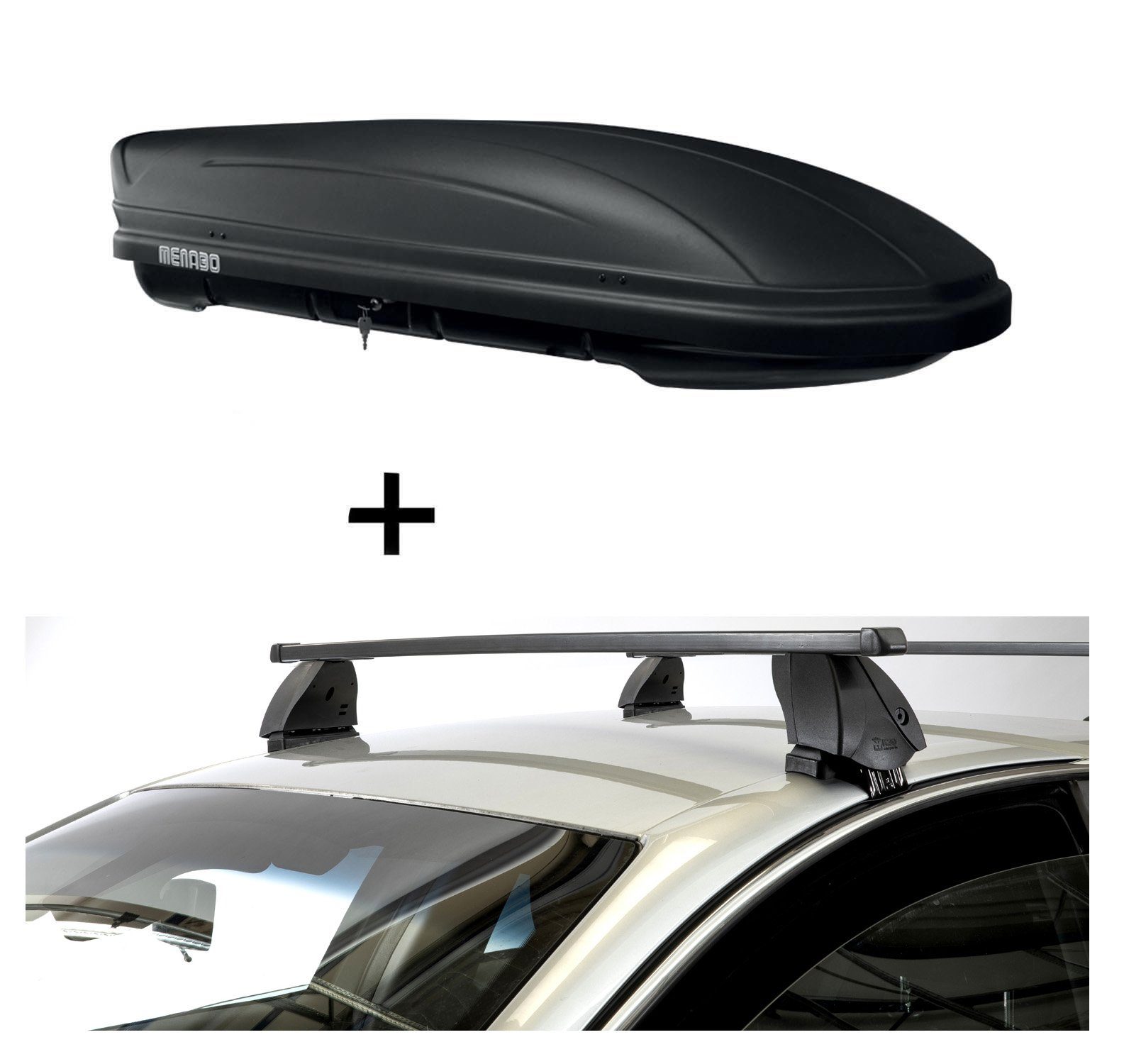 VDP Dachbox, (Für Ihren Opel Corsa (E) (3Türer) ab 15, Dachbox und ...