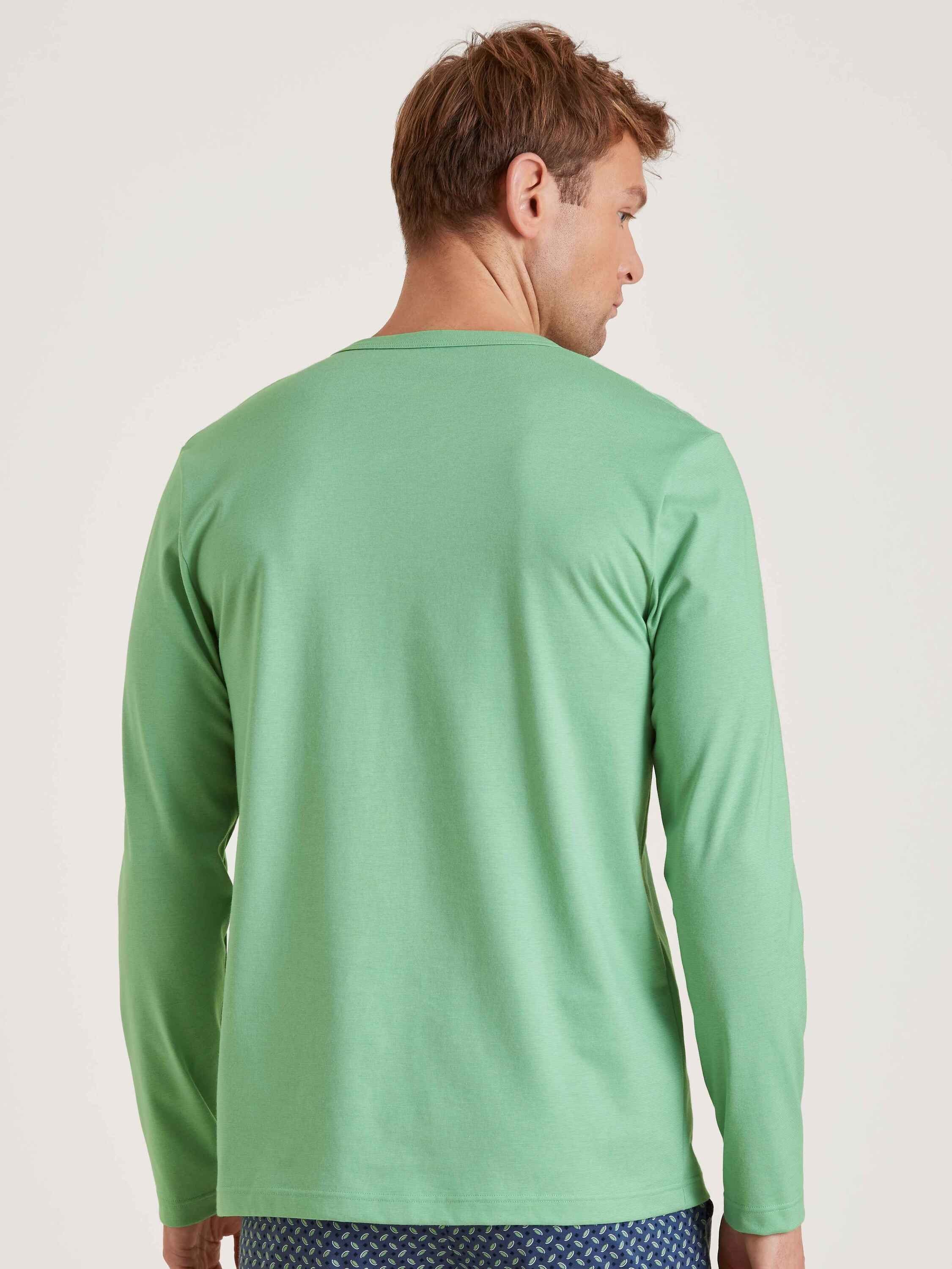 green Langarm-Shirt ming Pyjamaoberteil CALIDA (1-tlg)