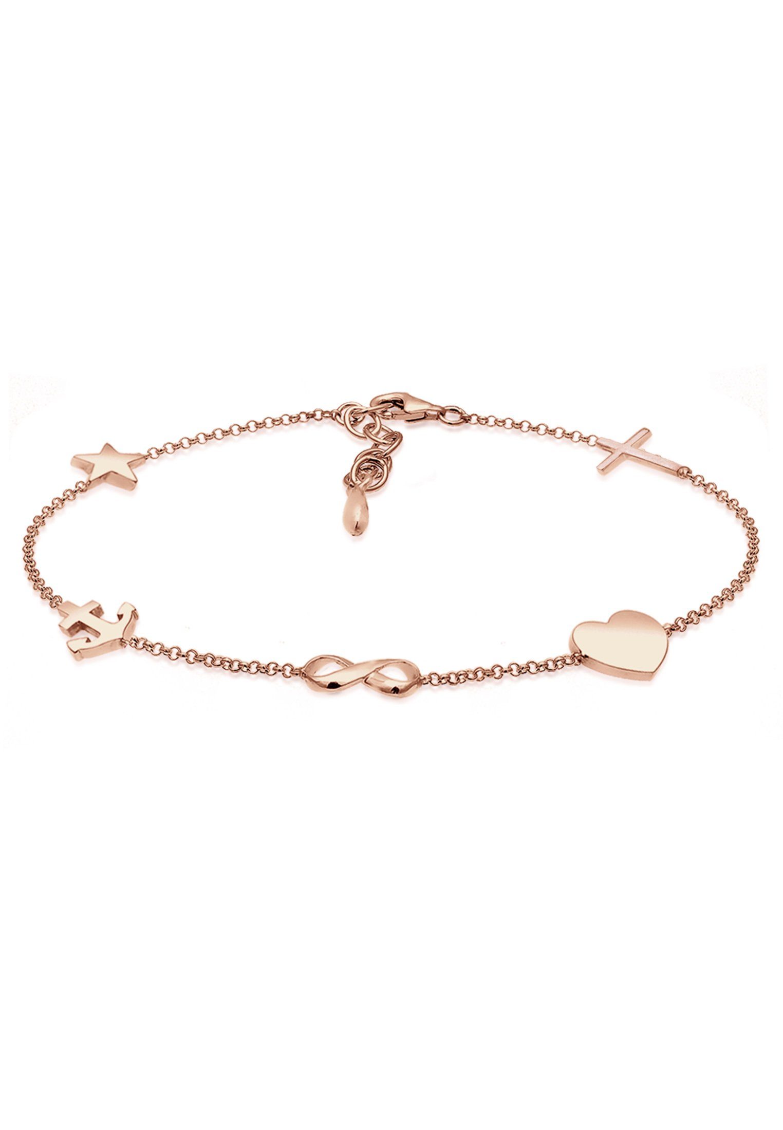 Armband Armband Kreuz Herz Infinity Anker Stern 925 Sterling Silber