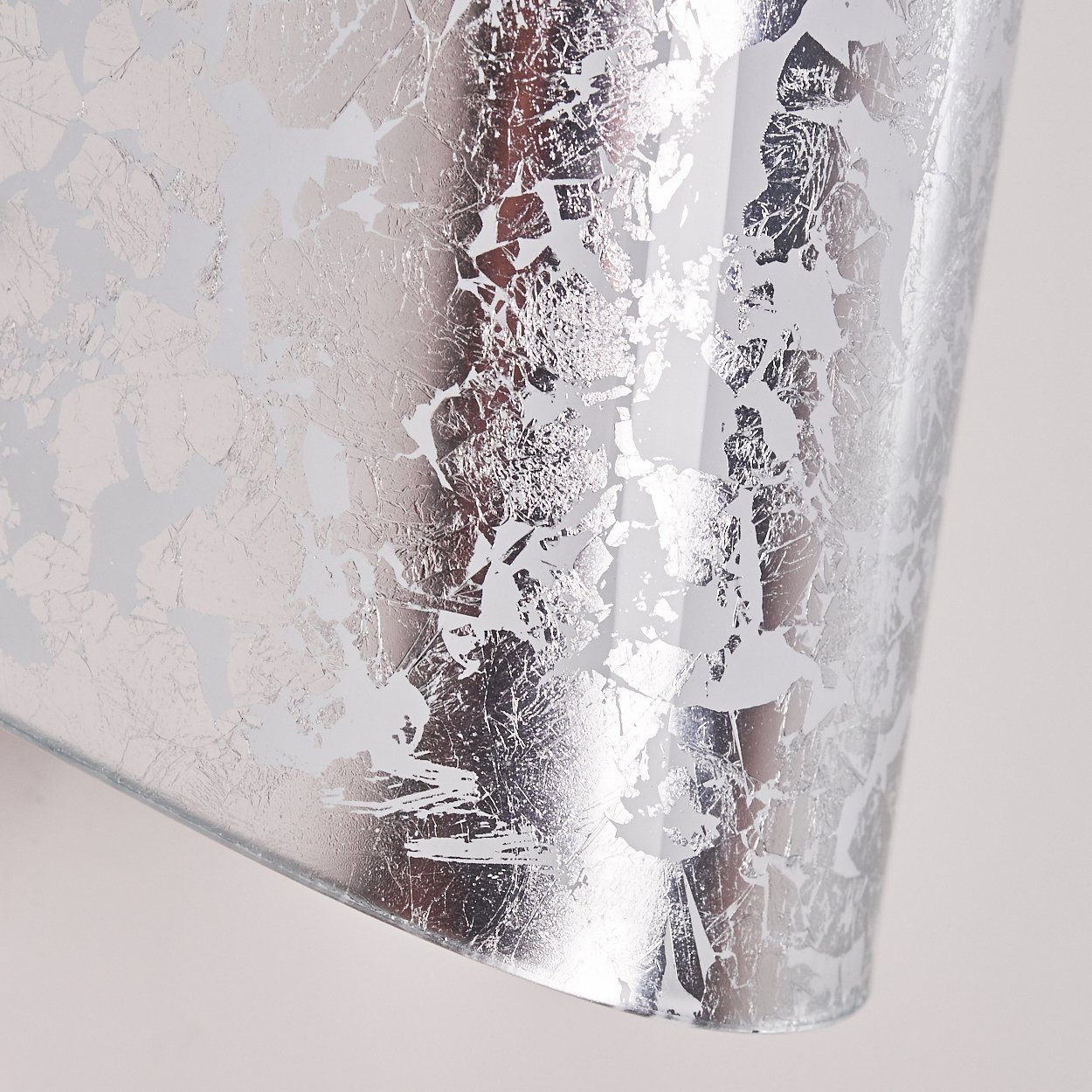 hofstein Wandleuchte mit Glas Wandspot Lichteffekt aus 1xE27, in Up&Down-Effekt, Silber, »Volvera« Leuchtmittel, ohne mit Wandlampe