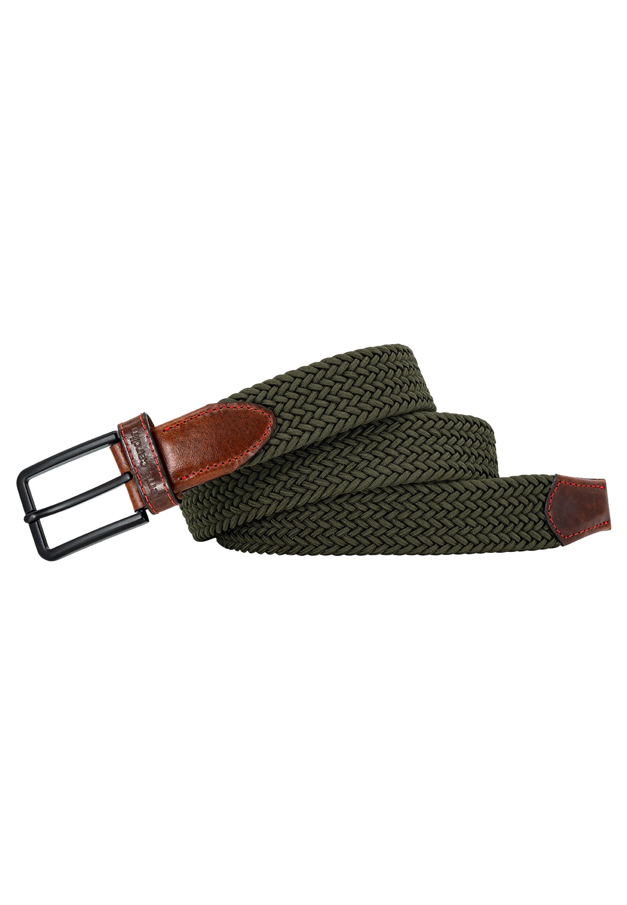 Pierre Cardin Flechtgürtel Basic (1-St) Flechtgürtel - Textilgürtel mit hochwertigen Lederenden