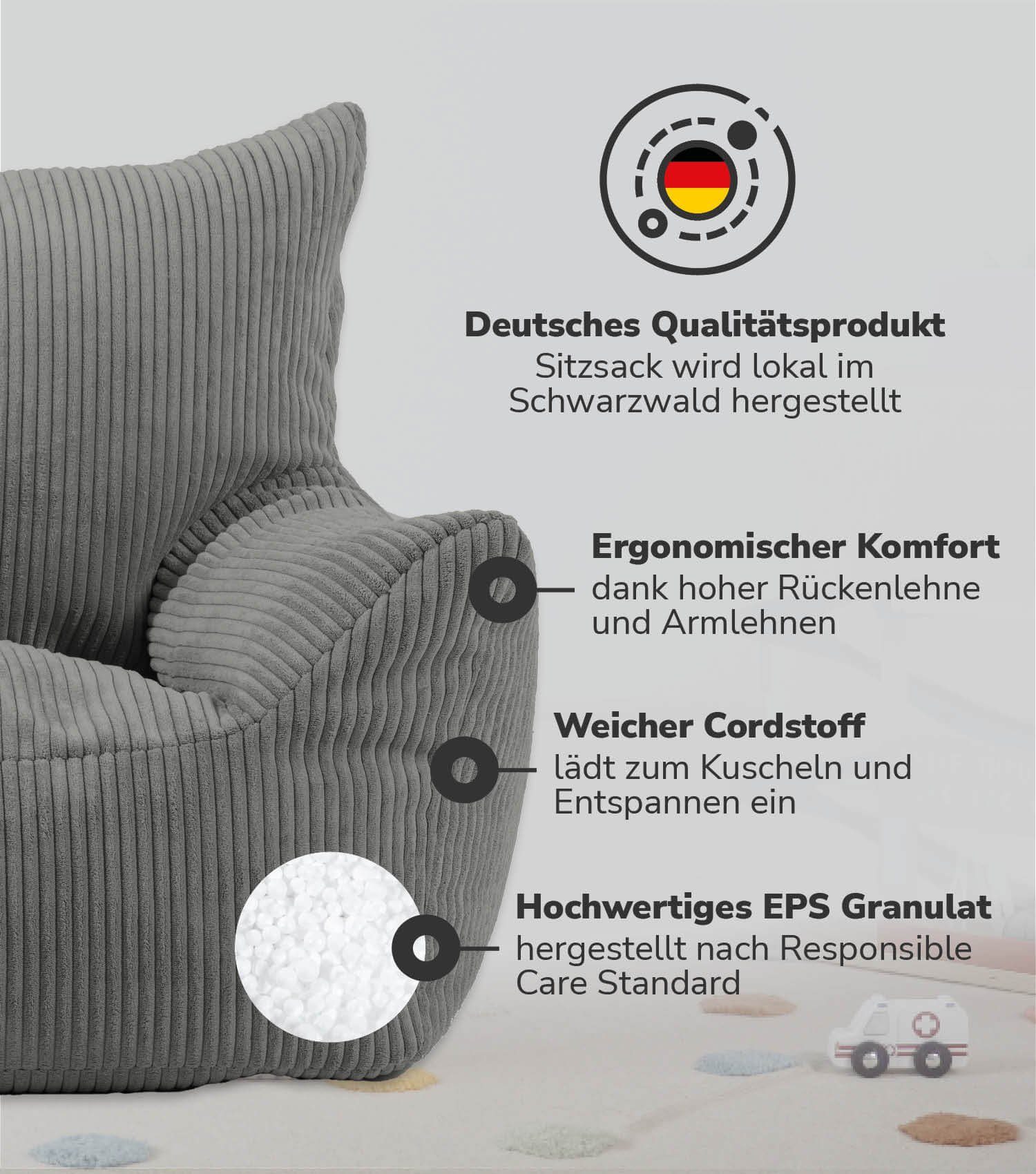 mokebo Kindersessel Der Pausenheld (Anthrazit), Kinder günstig online kaufen