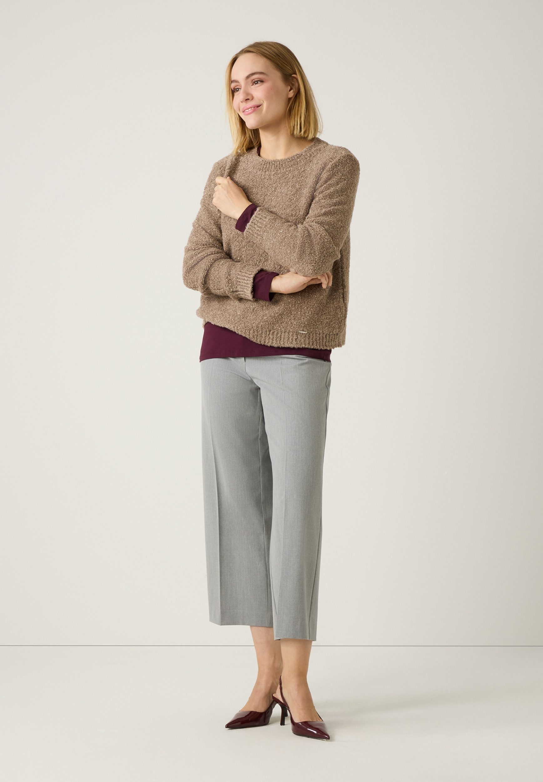MORE&MORE Strickpullover Bouclé Pullover günstig online kaufen