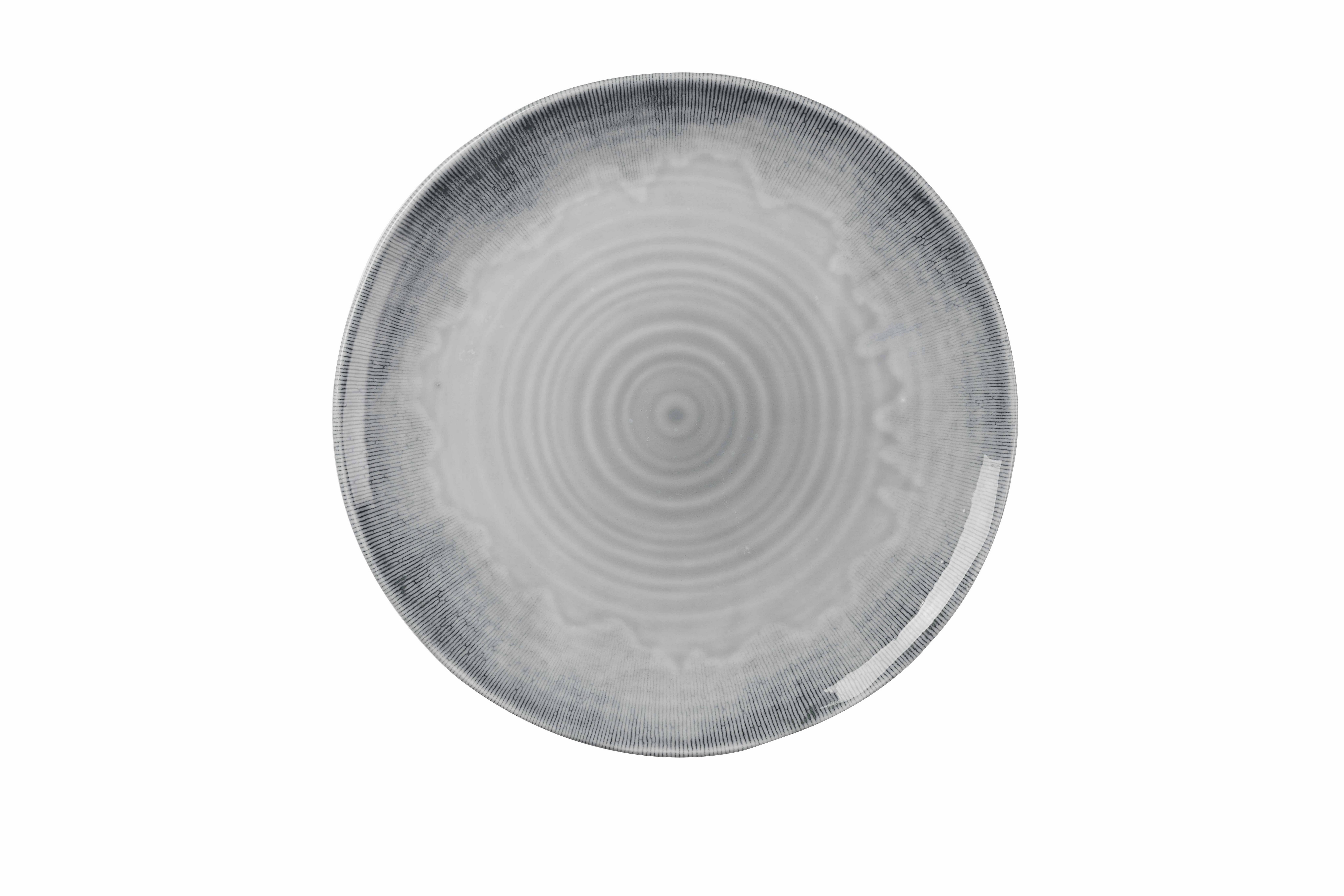 Dudson Teller-Set Dudson Harvest Flux Grey Flache organische Teller, 29 cm, rund, grau, Feinstes Porzellan