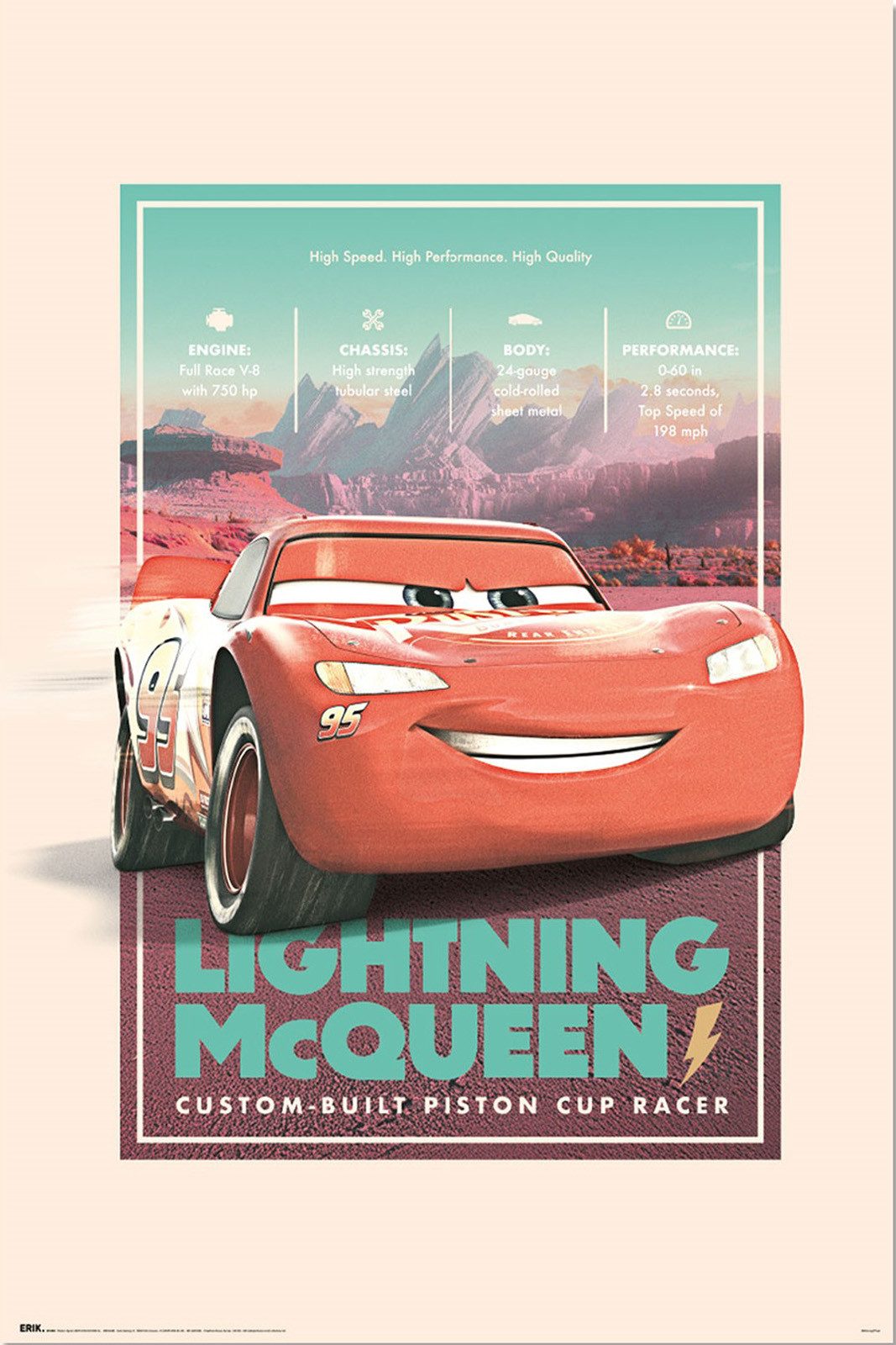 Poster Cars - Lightning - Poster 61x91,5 cm