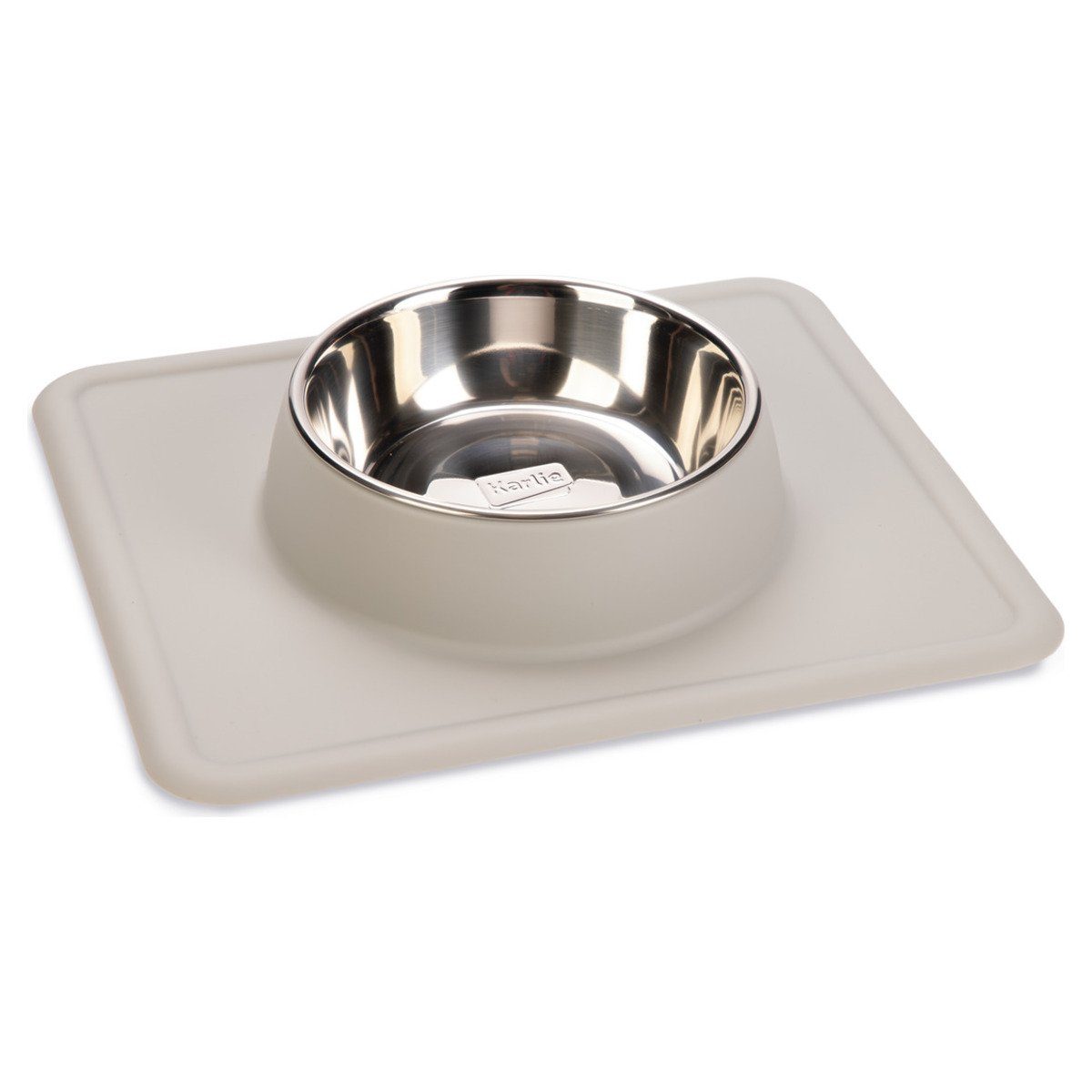 Napf-Set Hundenapf Silikon Inox Dex weiß
