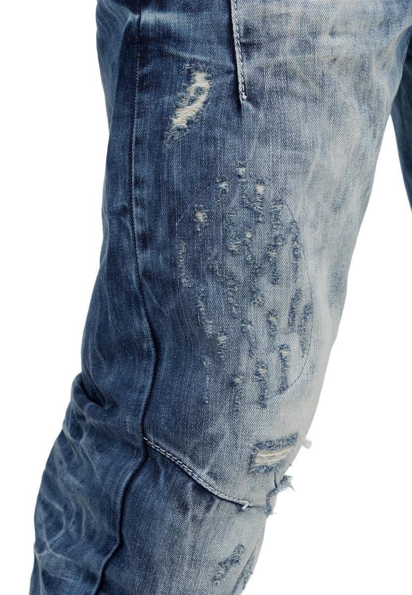 Cipo & Baxx Destroyed-Jeans Effekten BA-CD104 Blau Destroyed mit Freizeit Hose Blau