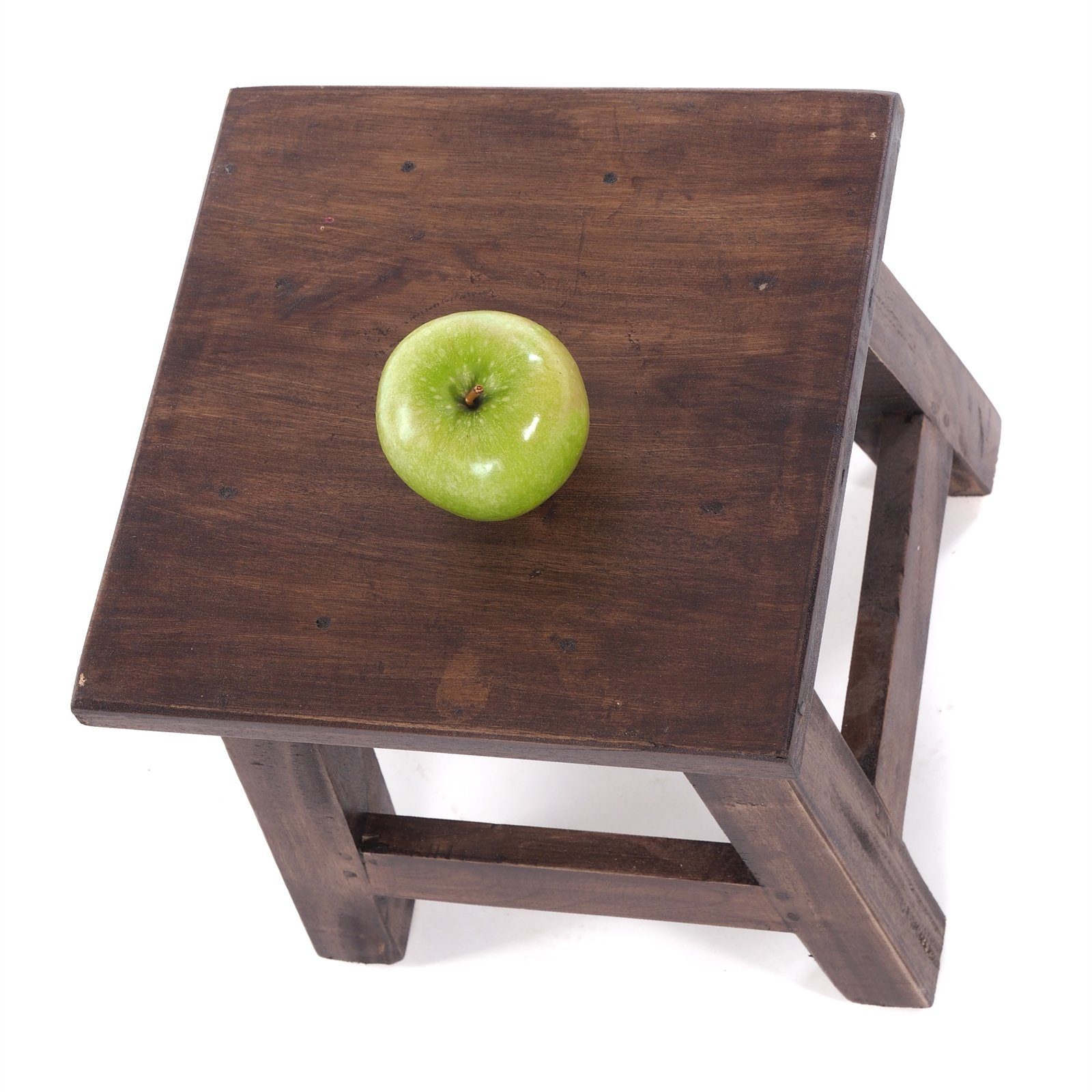 DESIGN DELIGHTS Hocker Fusshocker PALO, 27x26cm (HxB), rustikaler Holzhocker Massivhocker – Bild 4 von 5
