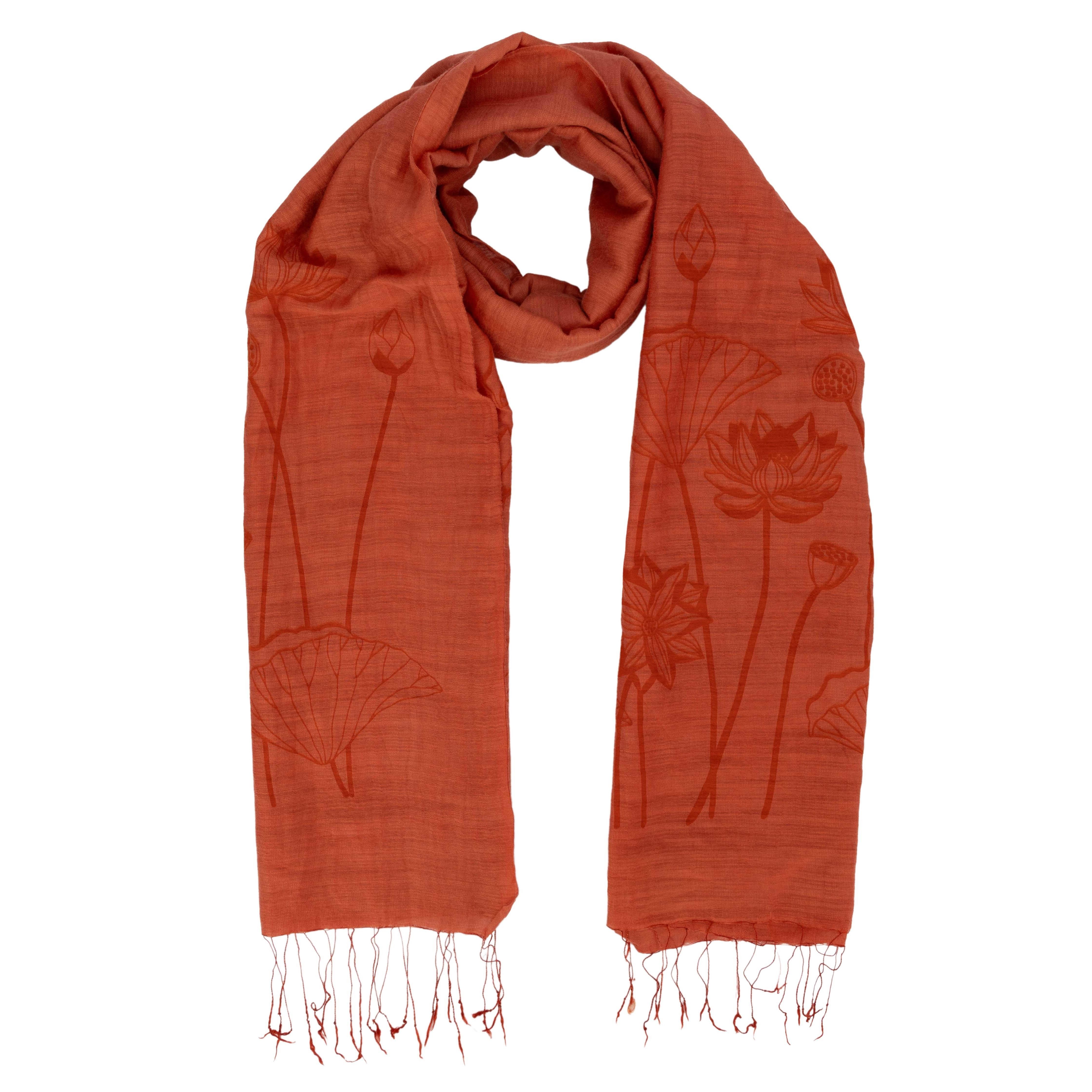 El Puente Seidenschal Schal "Lotus", Handmade, Fair Trade