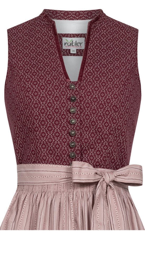 Nübler Trachtenkleid Midi Dirndl Frieda in Beere von Nübler