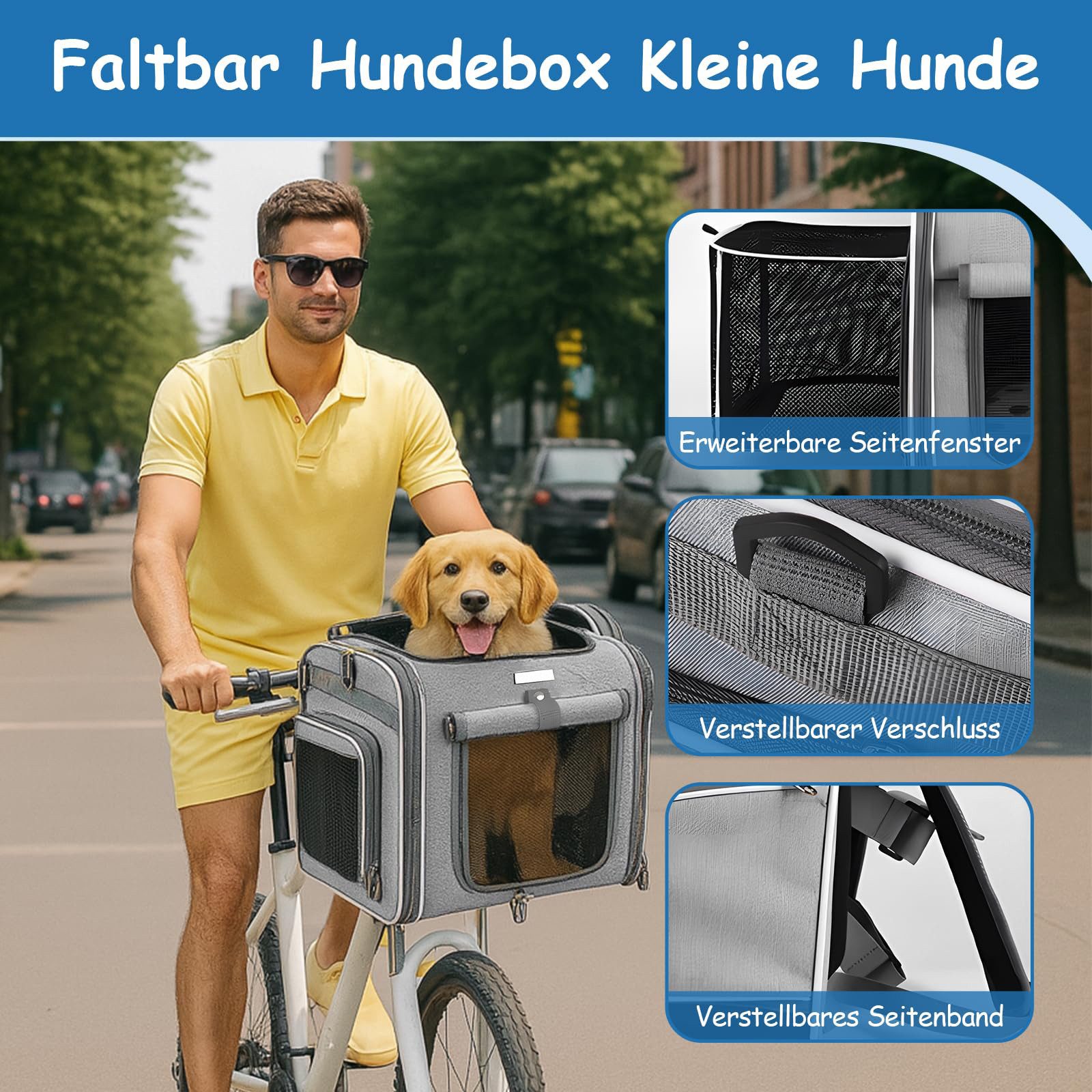 Ledander Tierfahrradkorb Hundekorb Fahrrad vorne, Fahrradkörbe für Hunde un günstig online kaufen