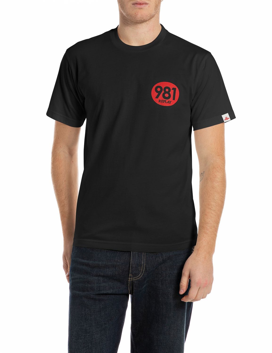Replay T-Shirt mit 981-Print auf der Brust günstig online kaufen