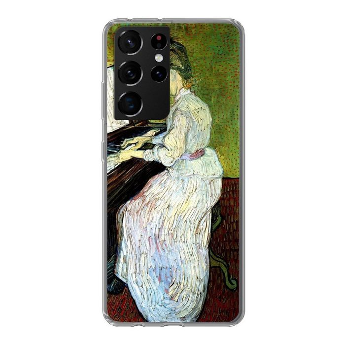 MuchoWow Handyhülle Marguerite Gachet am Klavier - Vincent van Gogh Phone Case Handyhülle Samsung Galaxy S21 Ultra Silikon Schutzhülle