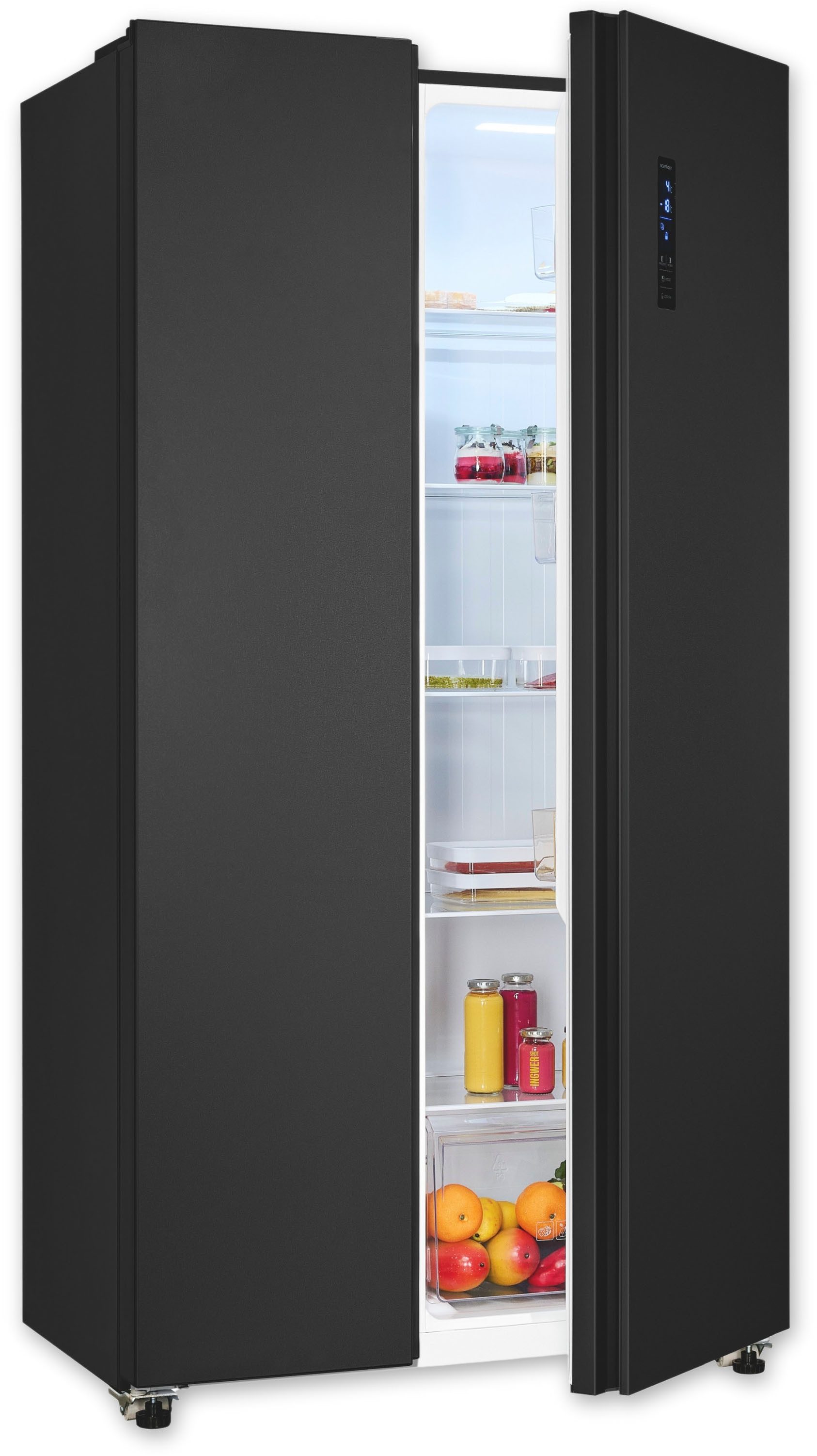 exquisit Side-by-Side SBS46-040E inoxlook-az, 177 cm hoch, 90 cm breit