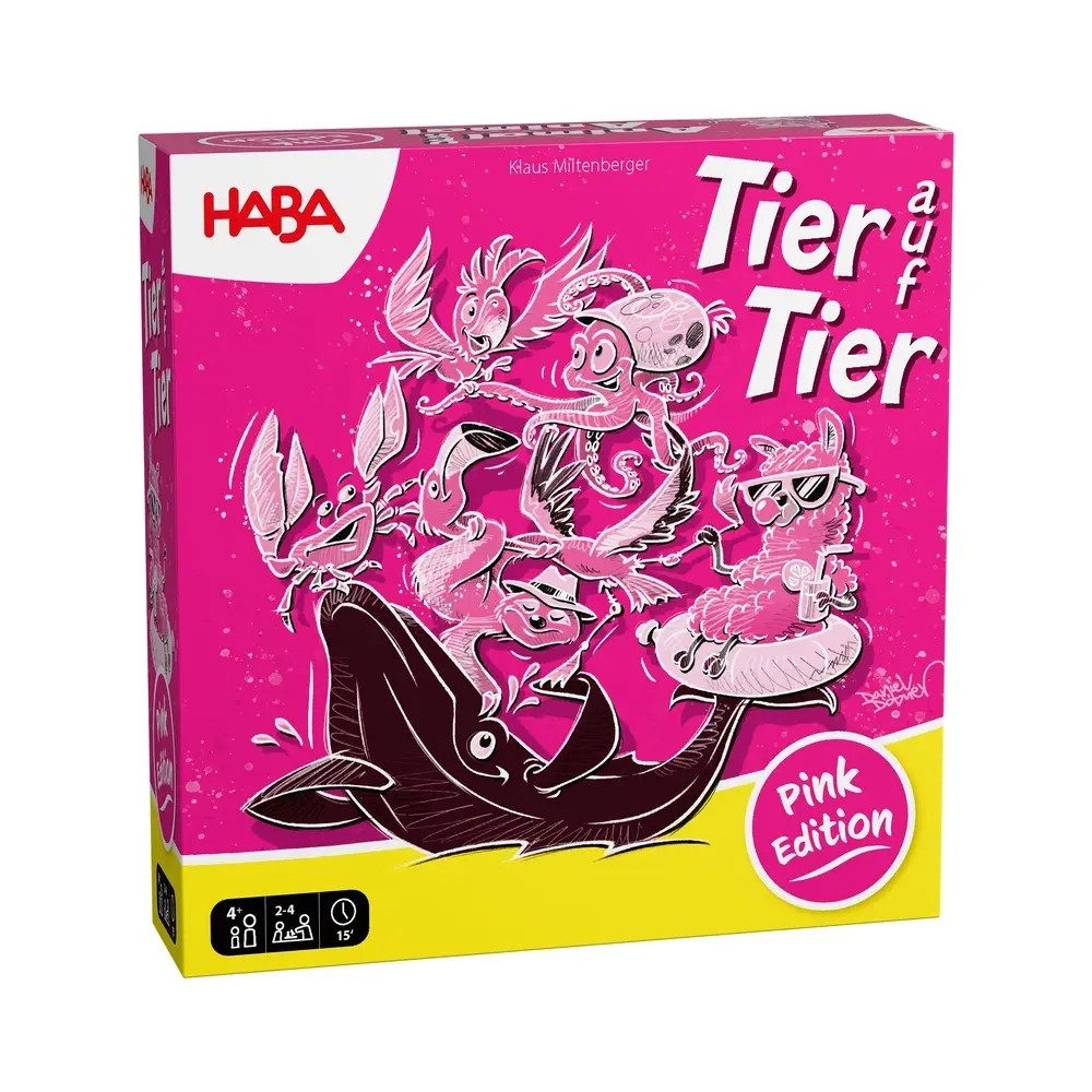 Haba Spiel Tier auf Tier – Pink Edition