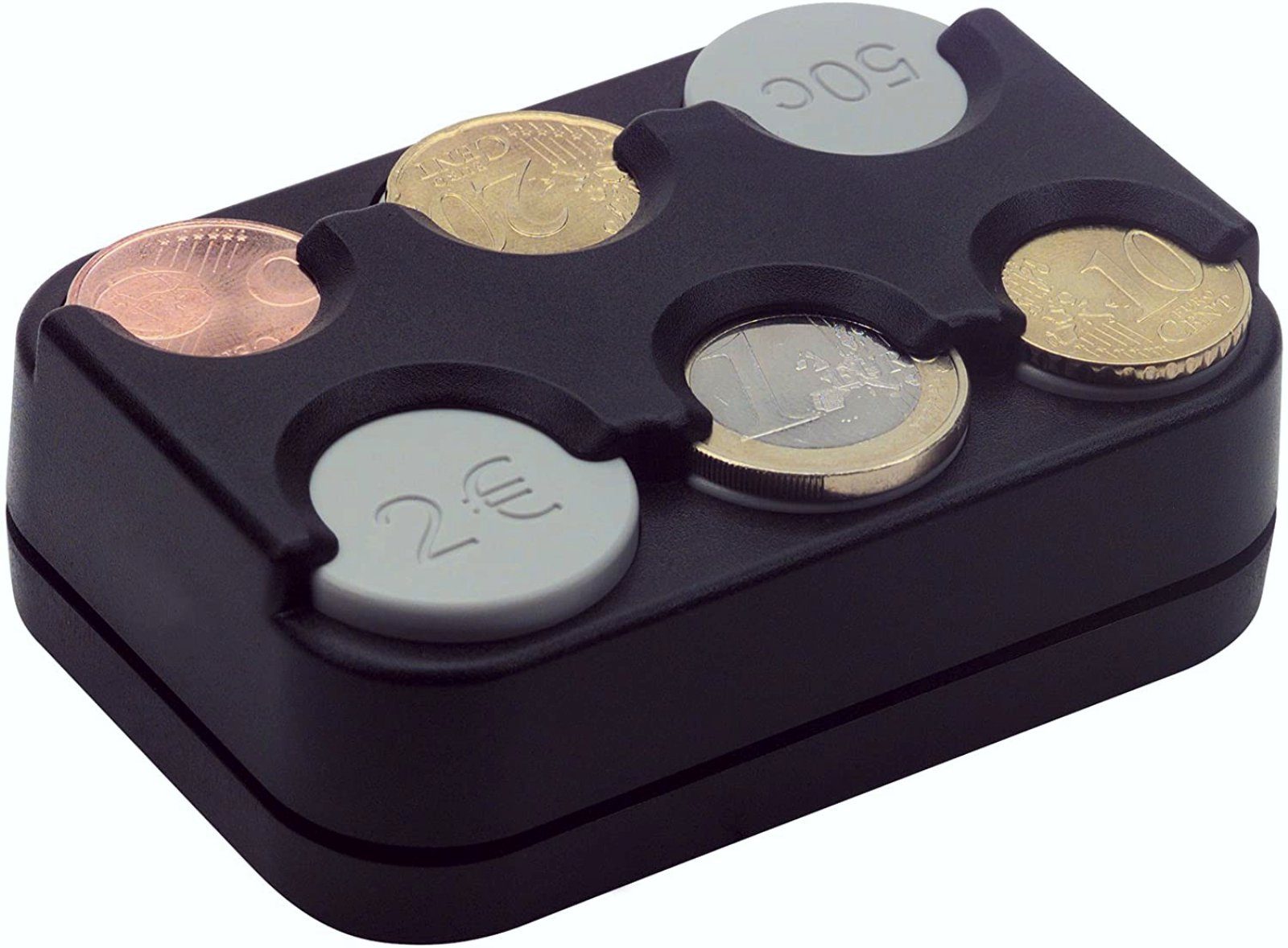 Cent 50 Münzen Münzetui Münzsortierer Kapsel Münzbox CarStyling Münzhalter Münzdose 20 2 10 5 Euro 1
