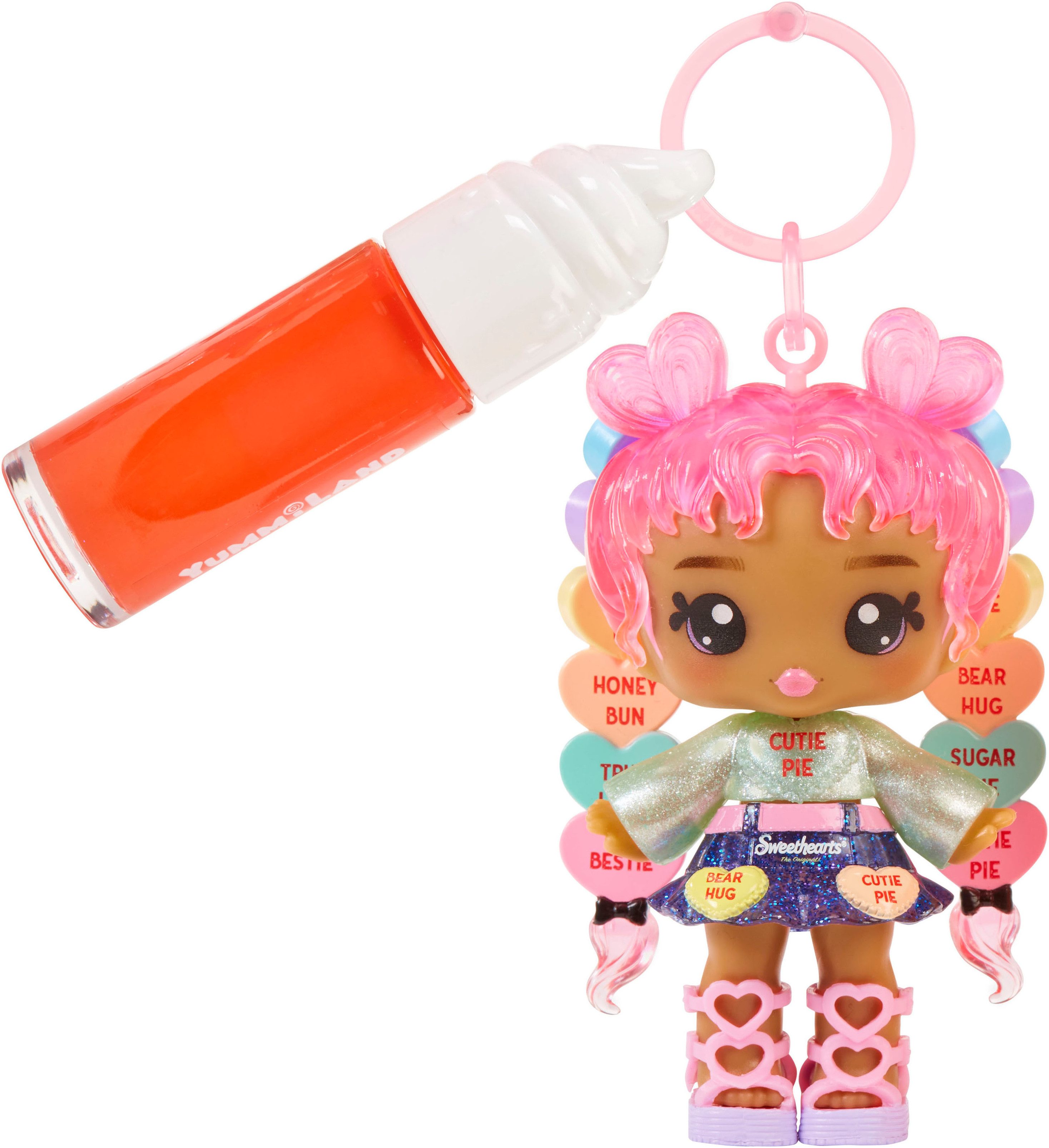 YUMMILAND Minipuppe Yummiland Sweet Lip Gloss-Lily Hearts, inklusive Schlüsselanhänger