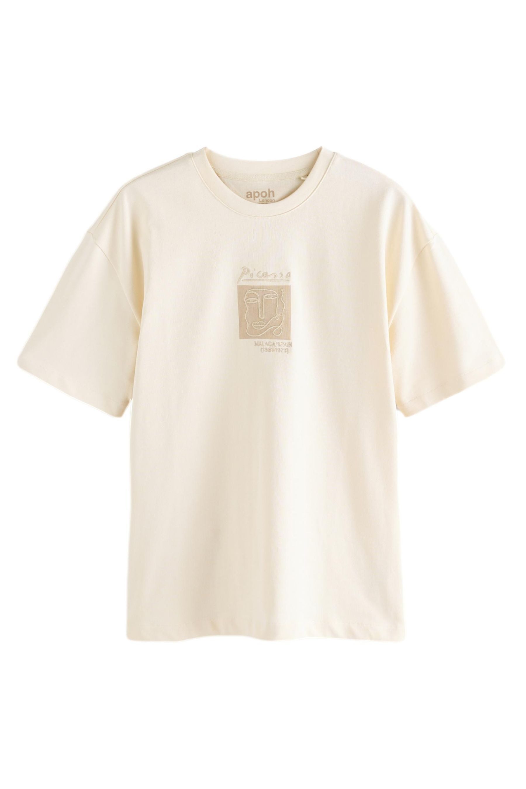 Next T-Shirt Picasso schweres Rundhals-T-Shirt aus günstig online kaufen