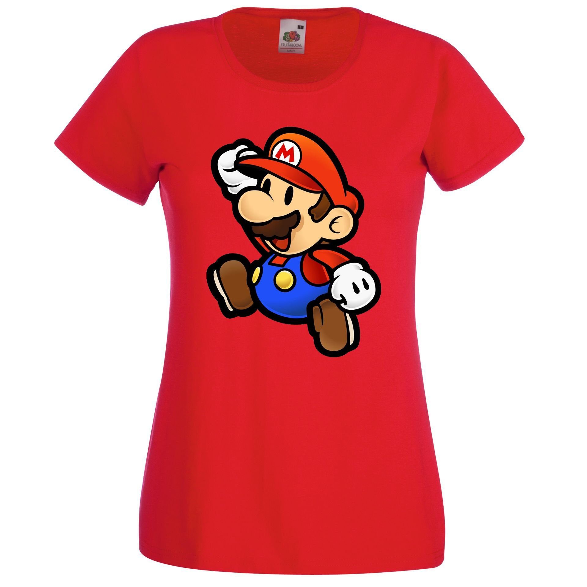 Youth Designz T-Shirt Mario Damen T-Shirt mit Retro Gaming Print