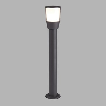 Licht-Erlebnisse Außen-Stehlampe NICHOLAS, ohne Leuchtmittel, 90 cm IP44 Modern Anthrazit Weiß E27