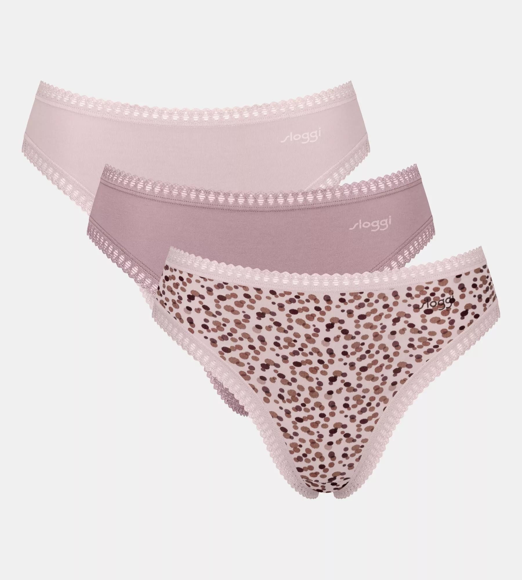 sloggi Slip GO Crush High leg C3P (3er Pack) mit Spitzendetails