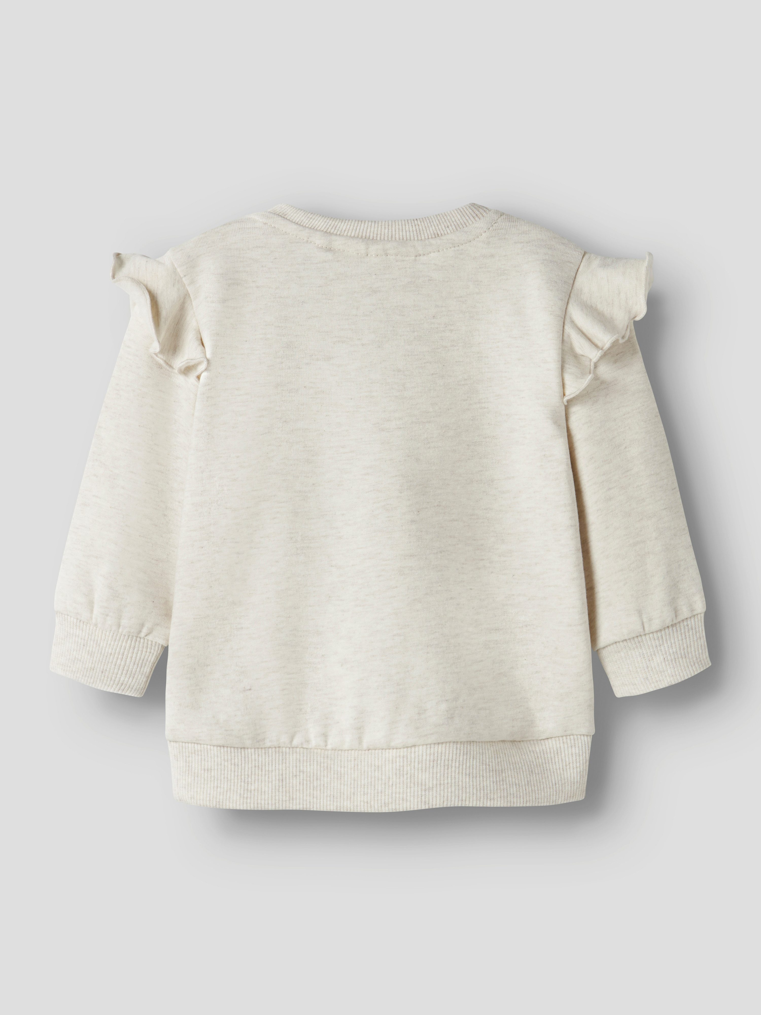 Name It Sweatshirt NBFNILDA LS SWEAT BRU Baumwollmischung, regular fit, Rüschen