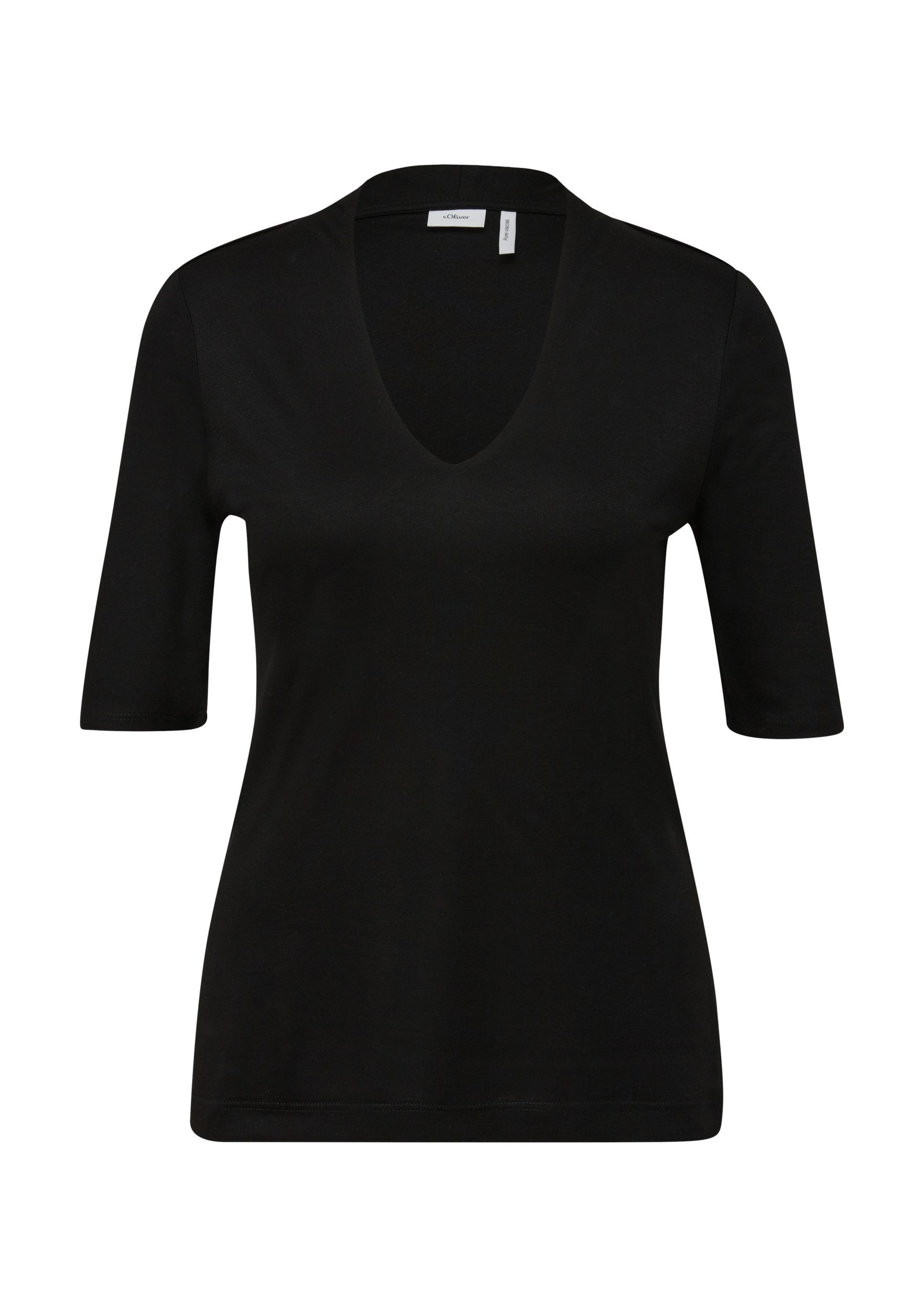 s.Oliver T-Shirt – elegantes Basic für Alltag, Büro oder Freizeit Verlänger günstig online kaufen