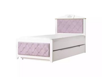 JVmoebel Jugendbett Chesterfield Funktionsbett Ausziehbares Kinderbett Bett 120 Holz (1-tlg., 1x nur Bett), Made in Europa