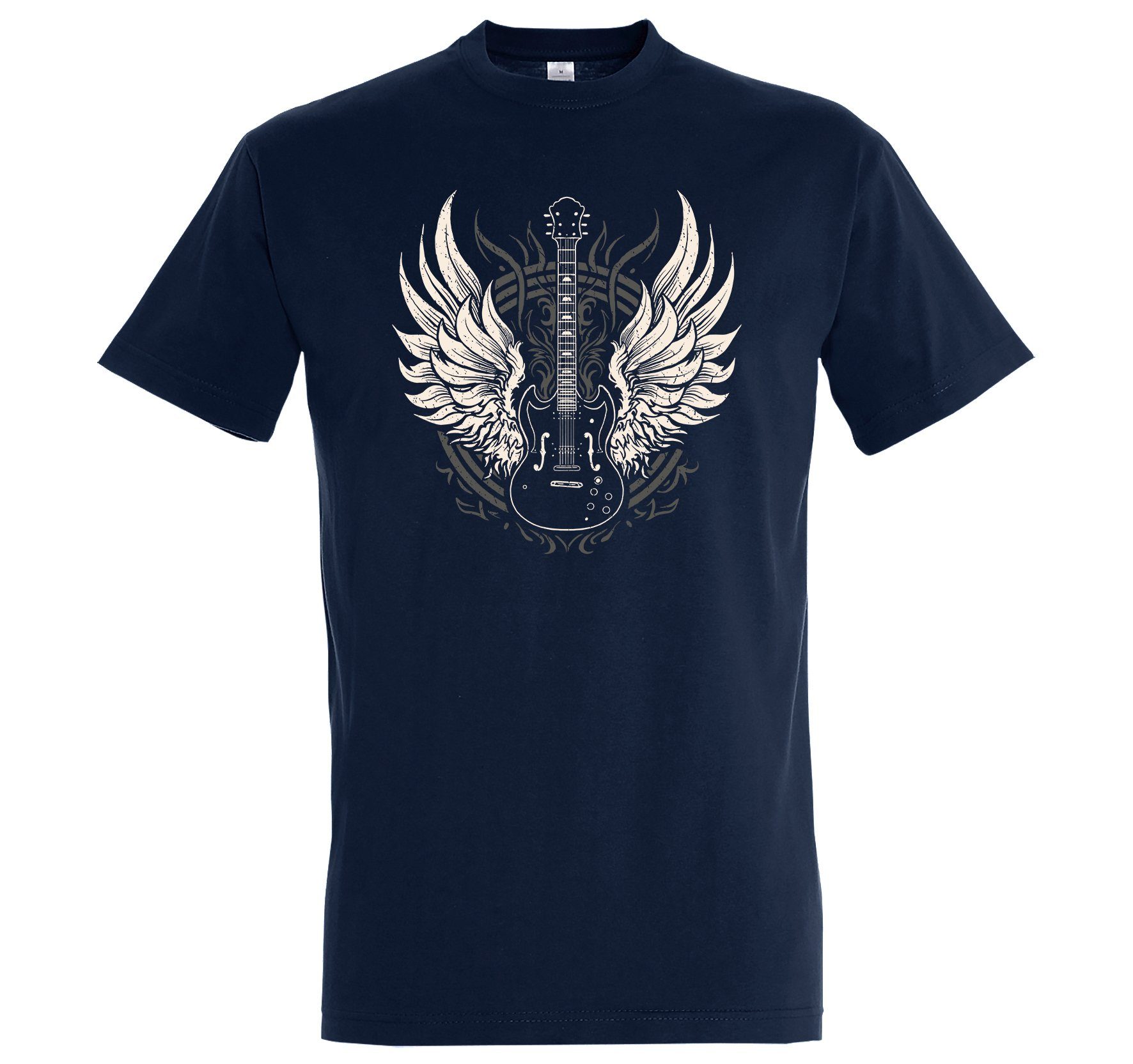 Youth Designz T-Shirt GitarreFlügel Herren T-Shirt mit lustigem Spruch Navyblau | T-Shirts