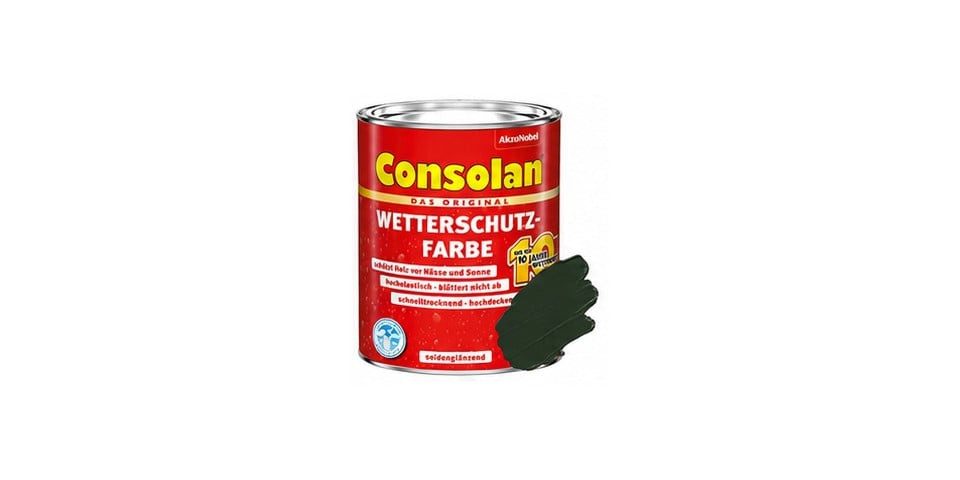 Consolan Holzschutzlasur Consolan Wetterschutz-Farbe 2,5 L moosgrün