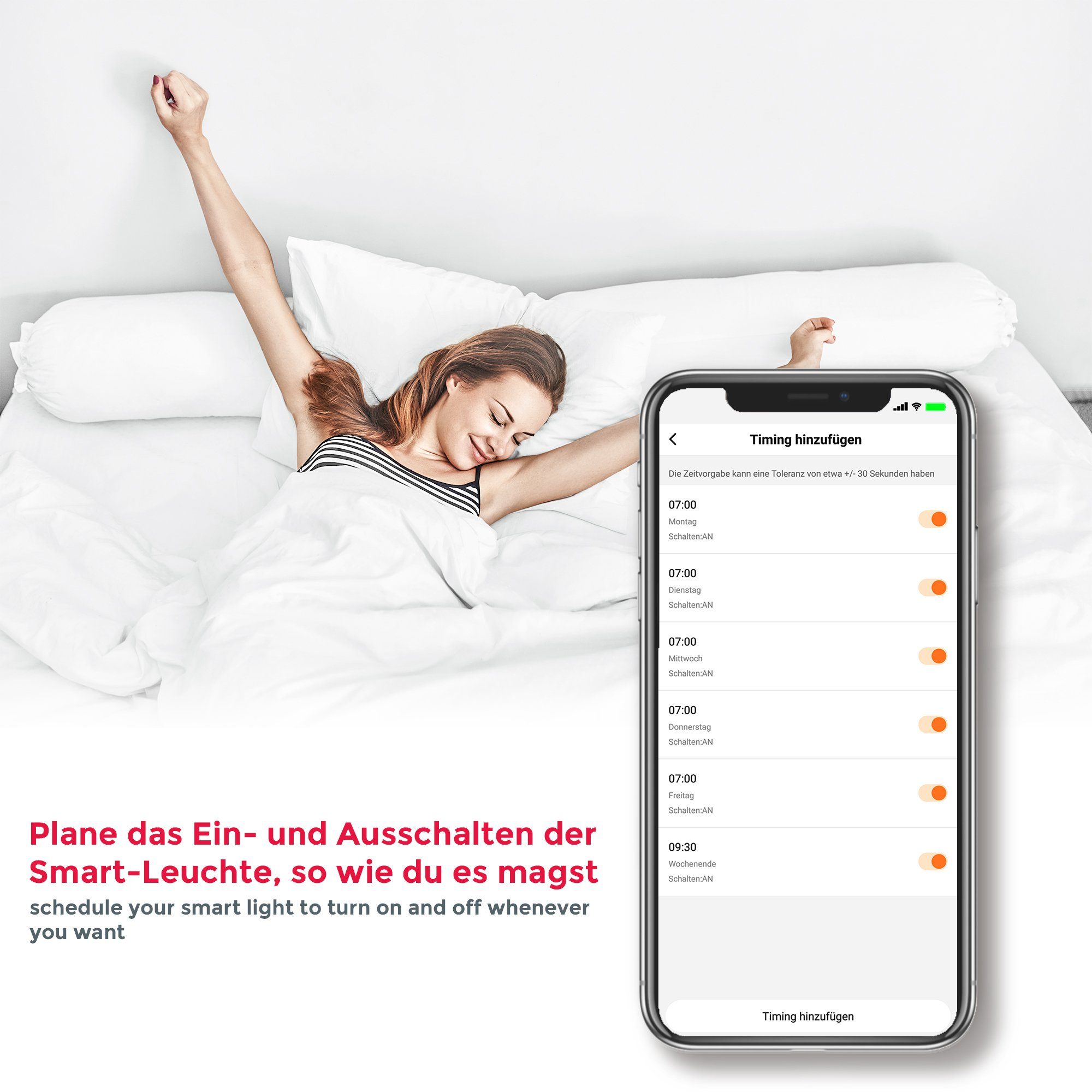 B.K.Licht LED-Streifen, 3m Smart Home WiFi mit App-Steuerung LED dimmbar Band/Stripes