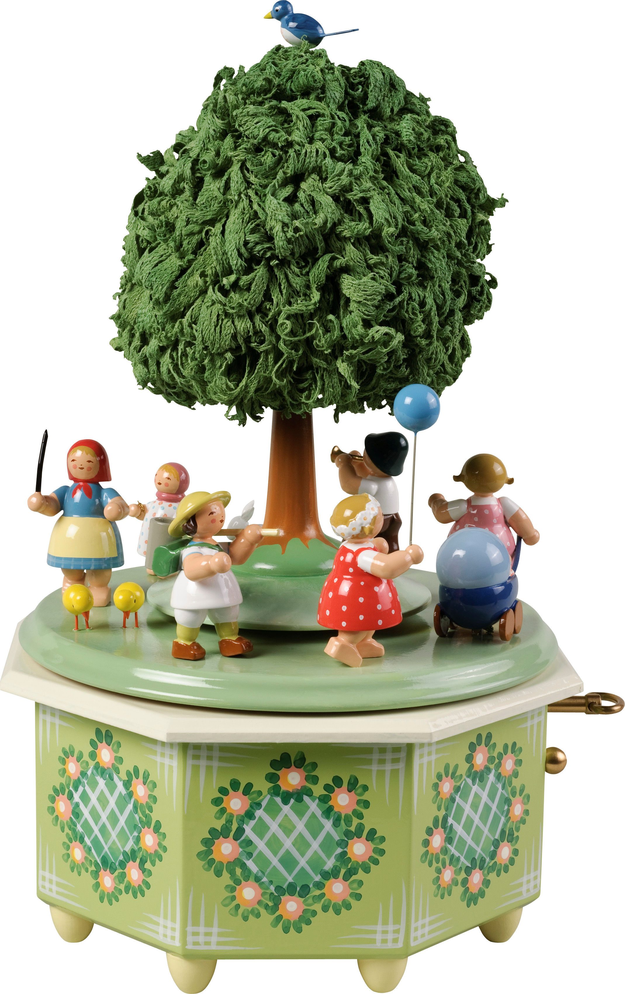 Wendt & Kühn Spieluhr Spieldose "Kinderreigen", Original Erzgebirge