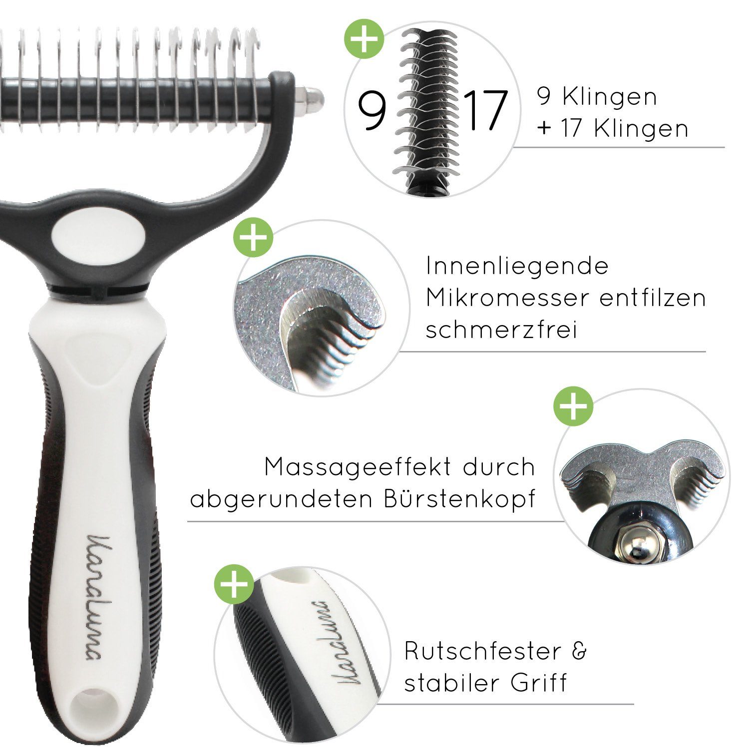 PRECORN Entfilzungsstriegel Für Hunde & Katzen - Unterfellbürste Für Tierhaare