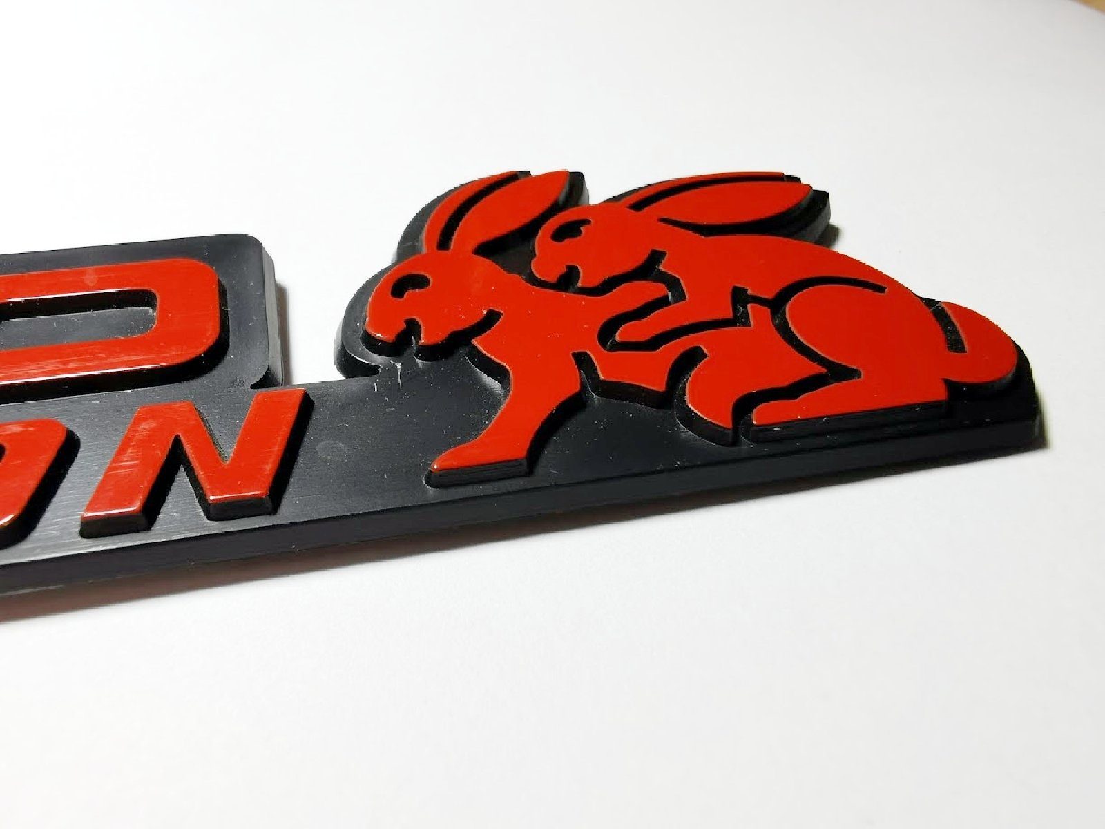 HR Autocomfort Typenschild Auto 3D Emblem Relief Schild GSi rot 94 mm  selbstklebend