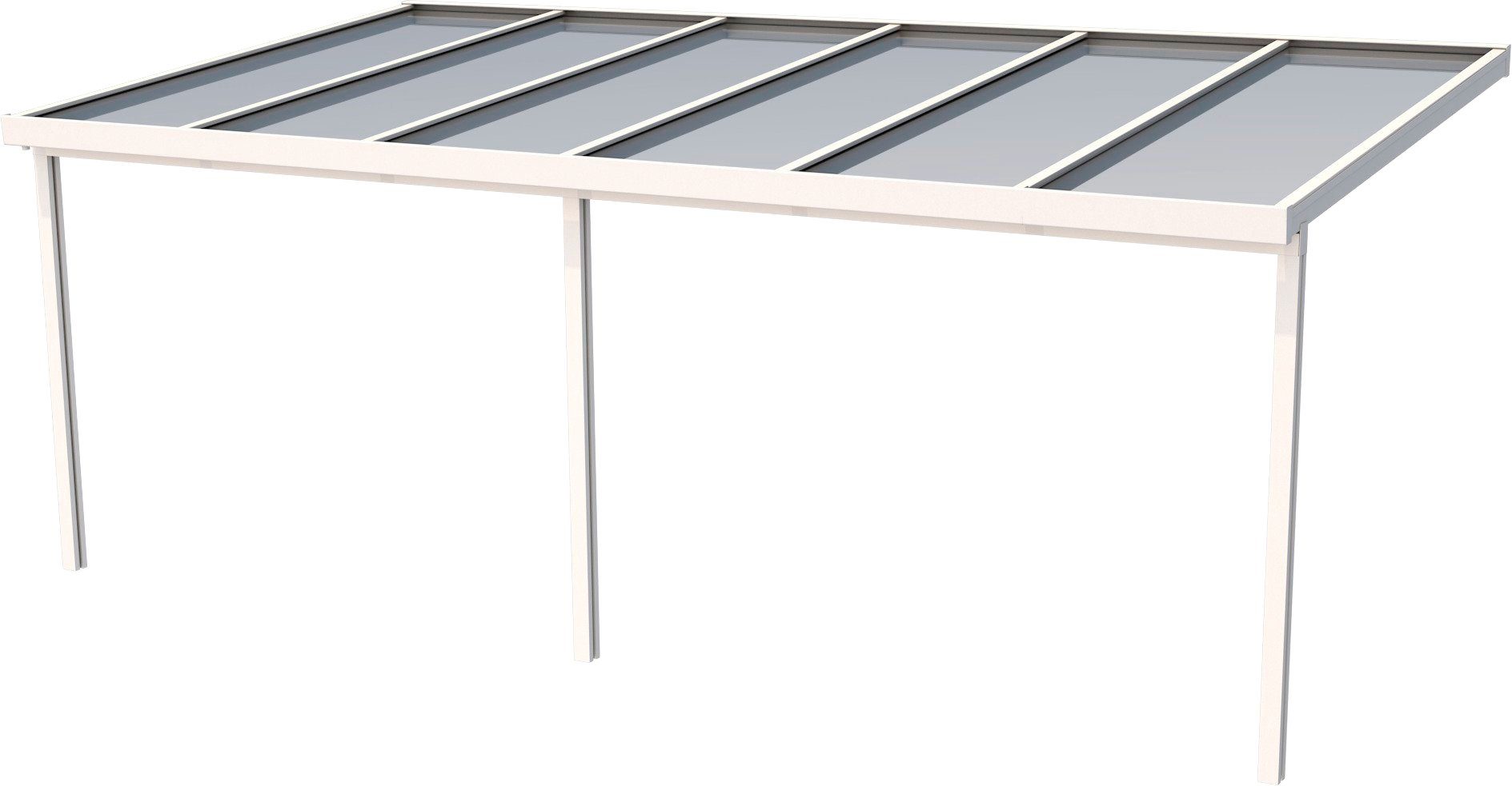GUTTA Terrassendach Premium, BxT: 611x306 cm, Bedachung Doppelstegplatten, BxT: 611x306 cm, Dach Polycarbonat Opal