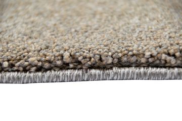 Teppich Moderner Teppich Wohnzimmerteppich uni einfarbig taupe braun, Carpetia, rechteckig, Höhe: 17 mm