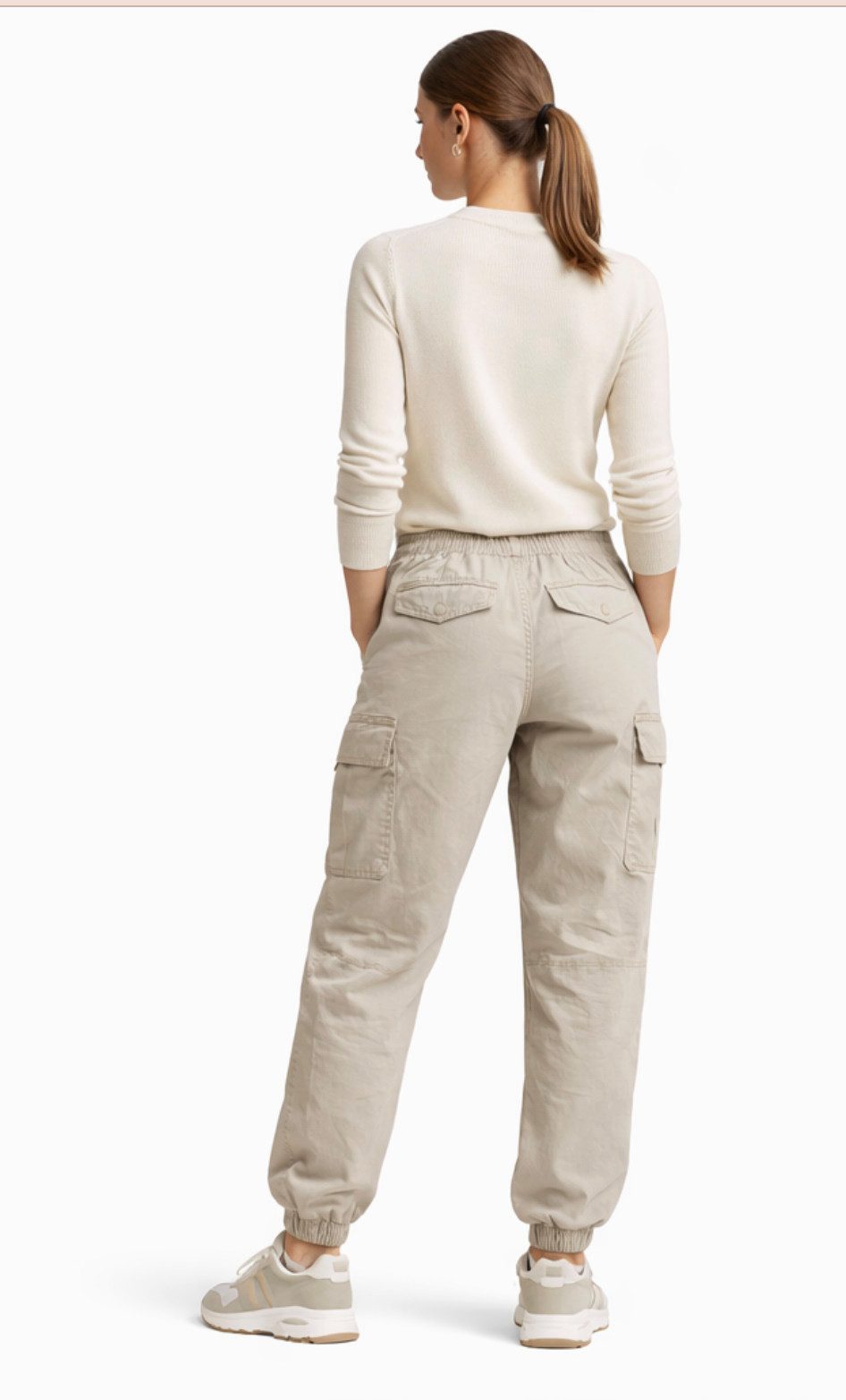 Polo Ralph Lauren Cargohose Damen Utility Fit mit QR-Code zur Echtheitsprüfung