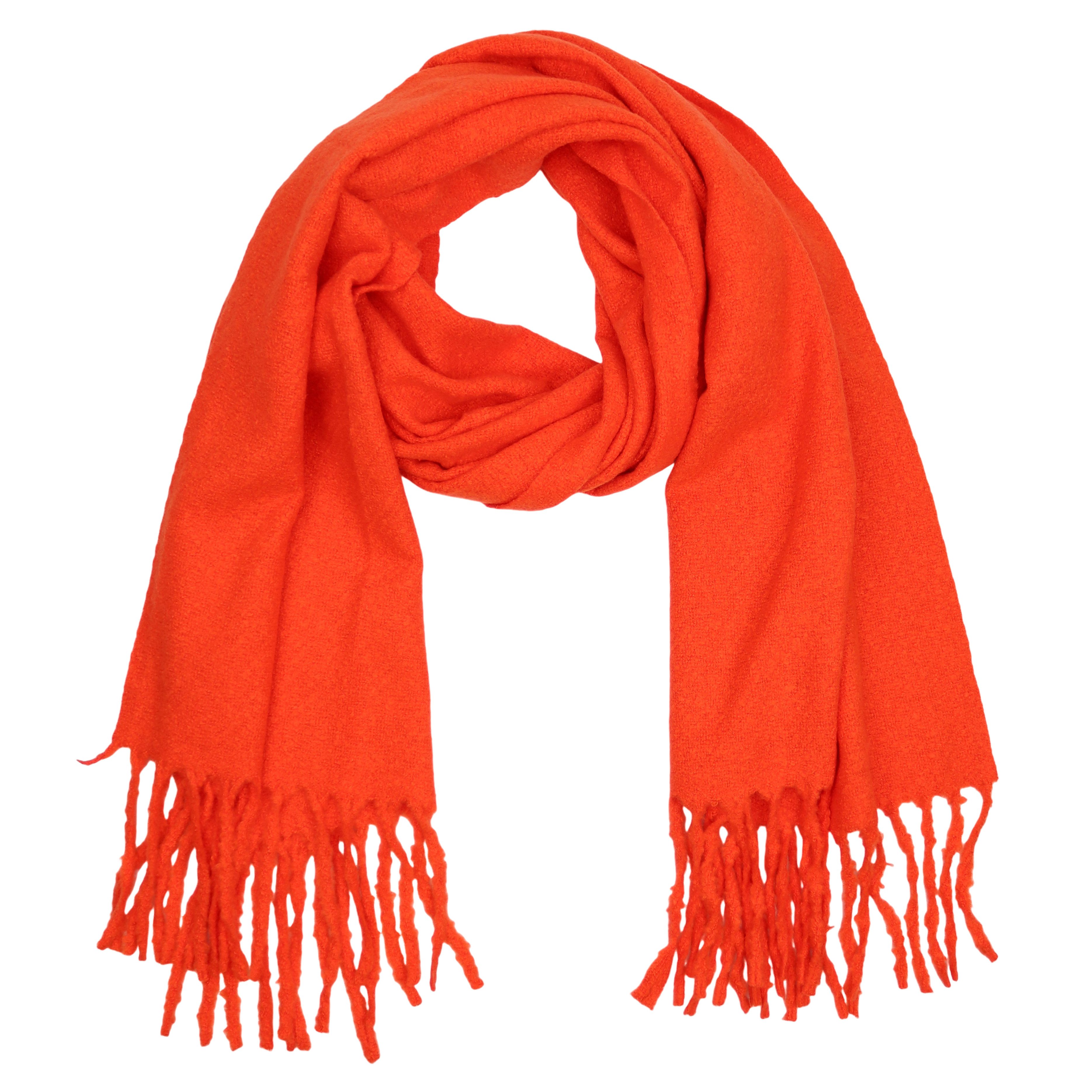 MIRROSI Modeschal weicher und warmer Unifarbe Schal mit Fransen, 65x180cm, Feine Struktur, Damen Halstuch ideal für Herbst und Winter