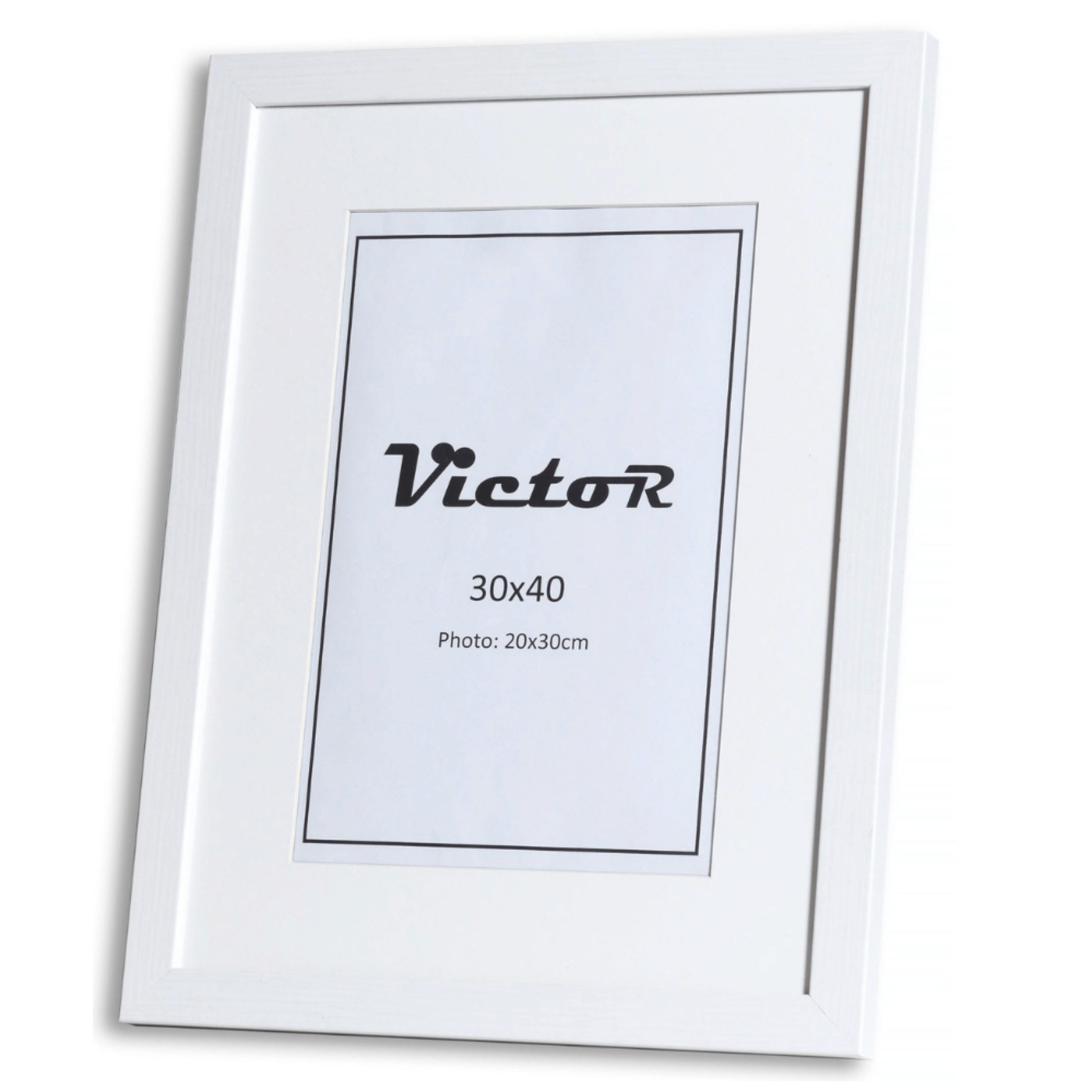 Victor (Zenith) Bilderrahmen Richter, Bilderrahmen Weiß 30x40 cm mit 20x30 günstig online kaufen