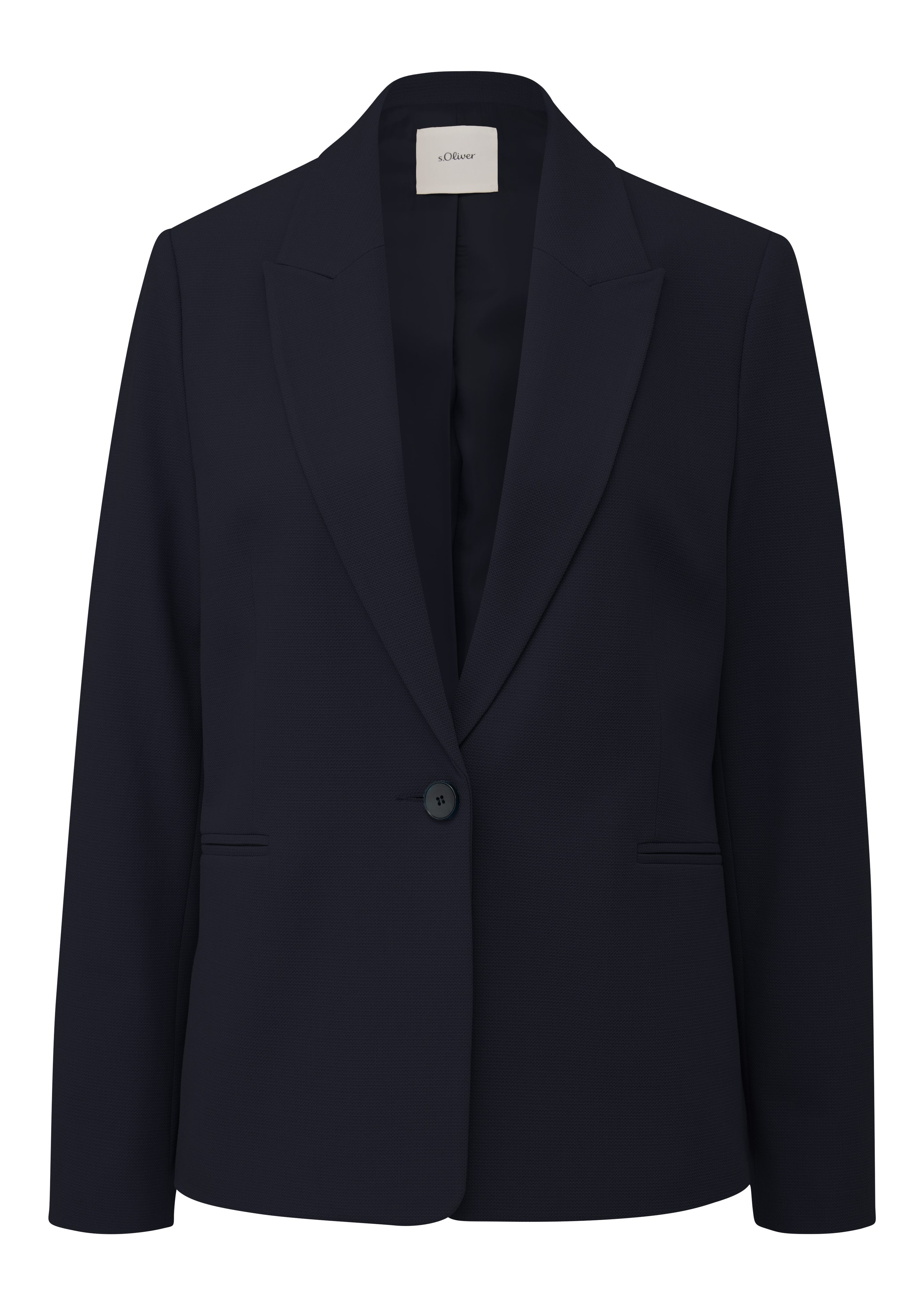 Jackenblazer Taillierter Blazer mit Waffelpiqué-Struktur