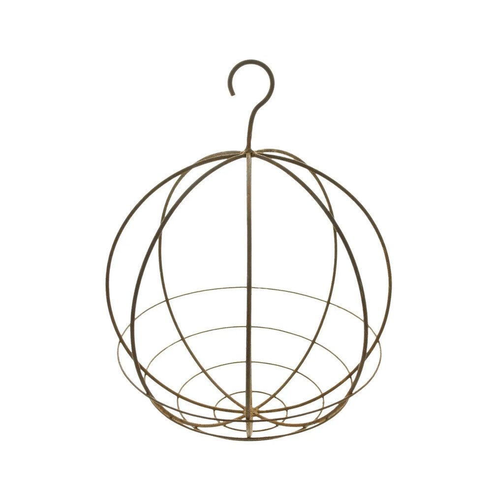Home-trends24.de Dekohänger Kugel Rost Metall Garten Wohnzimmer Hänger Deko Ø 25 cm