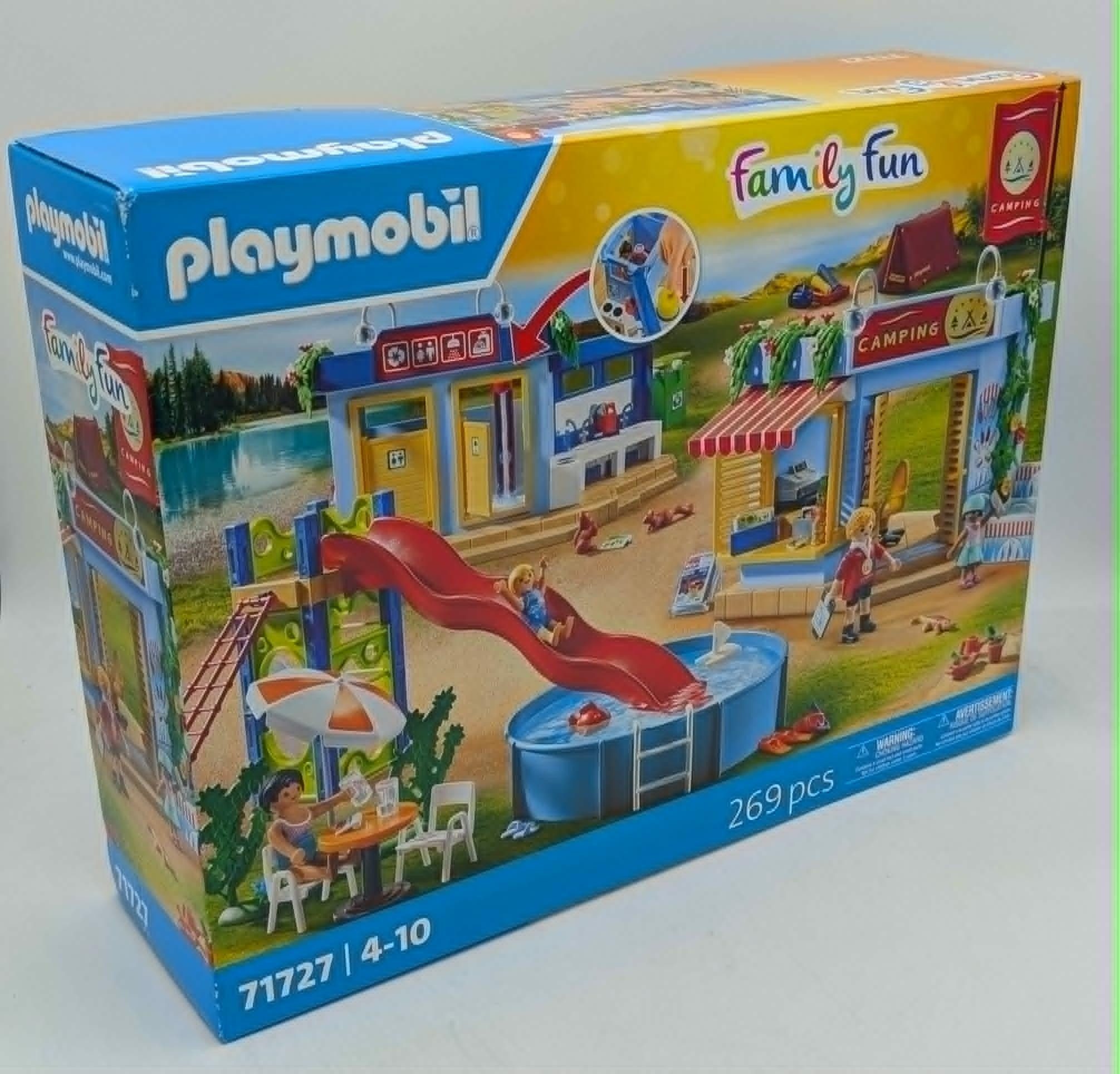Playmobil® Spielwelt Family Fun Campingplatz mit Wasserspaß 71727, PLAYMOBIL Family Fun Spielset